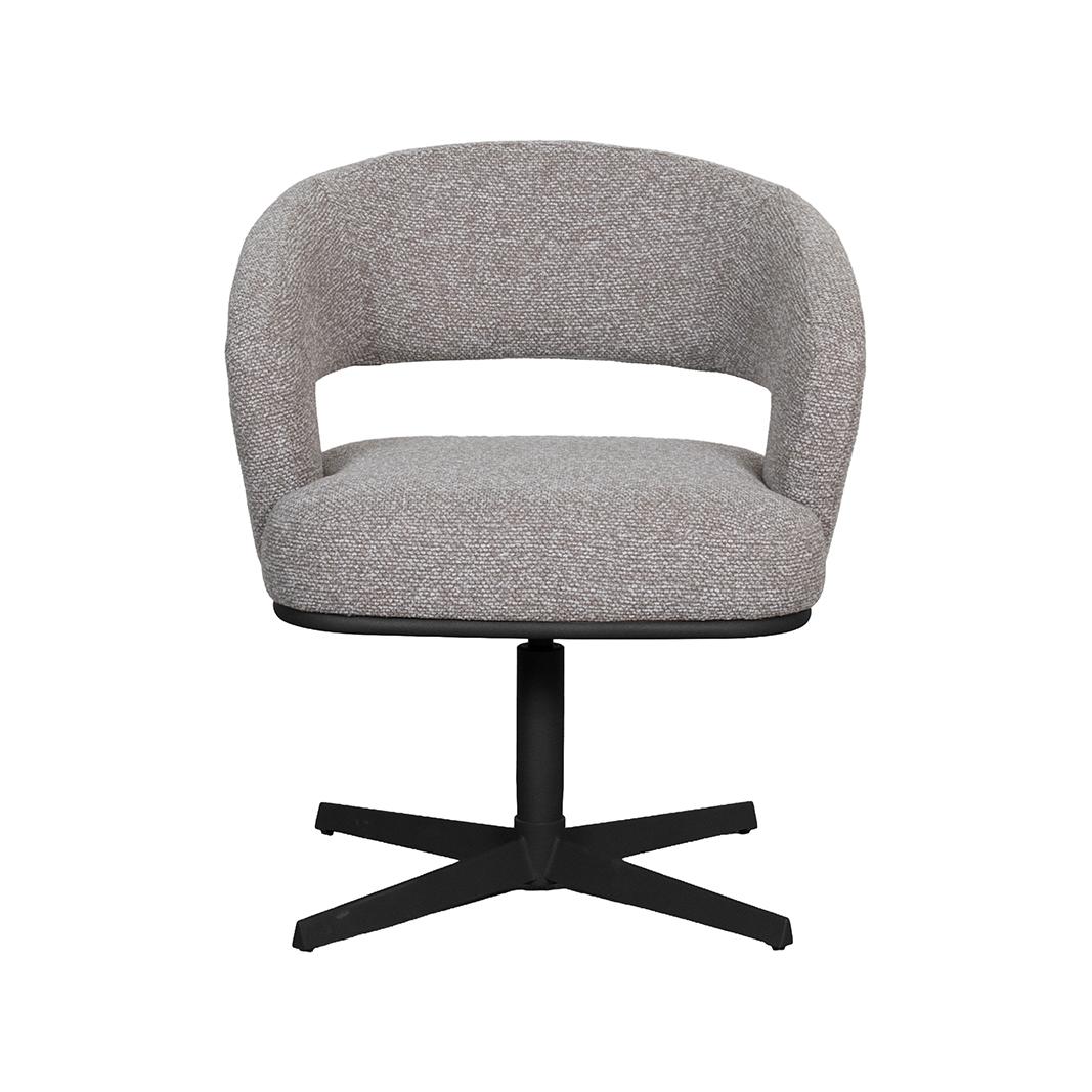  Eetkamerstoel Monaco - Mushroom - Royal Boucle - Zwart Metalen Frame afbeelding 2