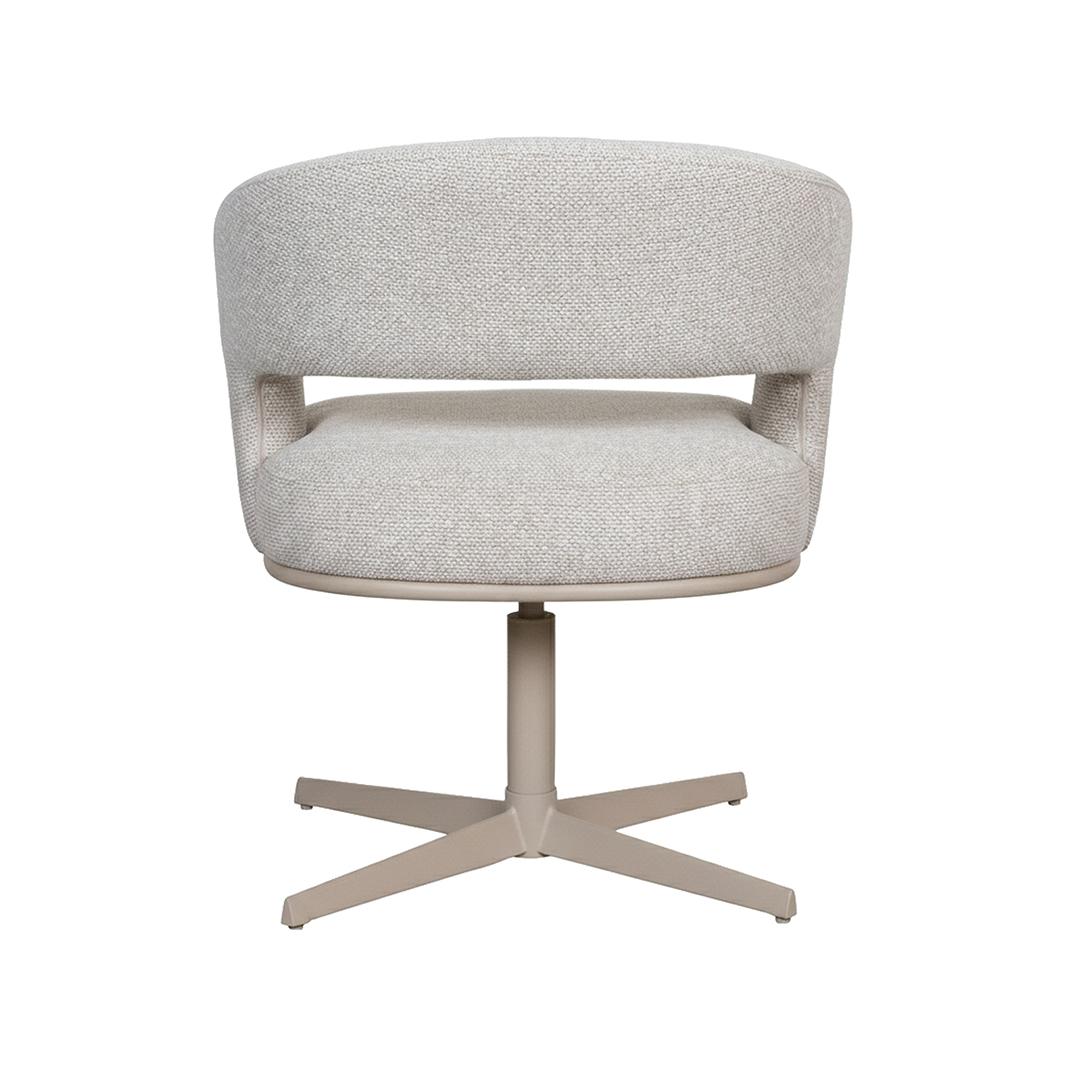  Eetkamerstoel Monaco - Naturel - Royal Boucle - Taupe Metalen Frame afbeelding 4