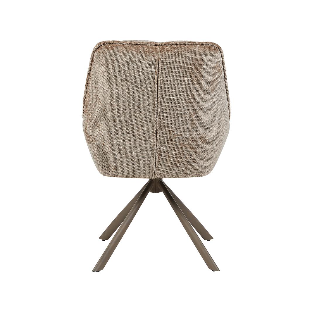  Eetkamerstoel Reims - Taupe - Haga - Brons Metalen Frame afbeelding 4