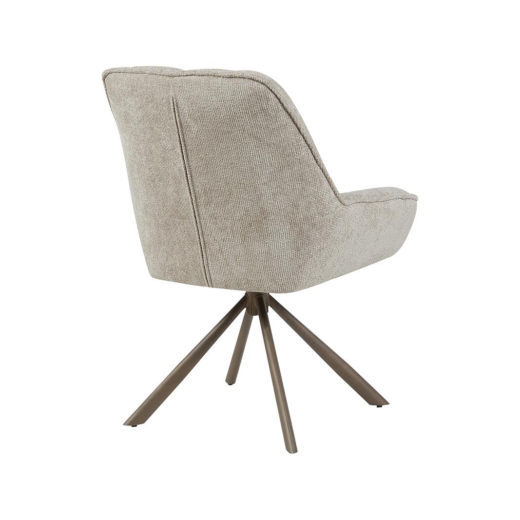  Eetkamerstoel Reims - Naturel - Haga - Brons Metalen Frame afbeelding 4