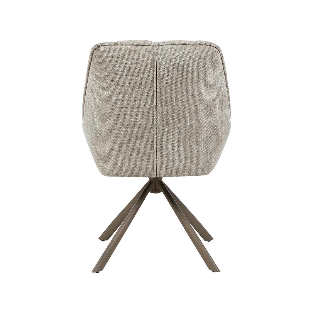  Eetkamerstoel Reims - Naturel - Haga - Brons Metalen Frame afbeelding 6