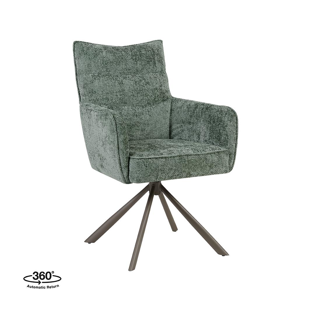  Eetkamerstoel Dubai - Hunter - Haga - Brons Metalen Frame afbeelding 1