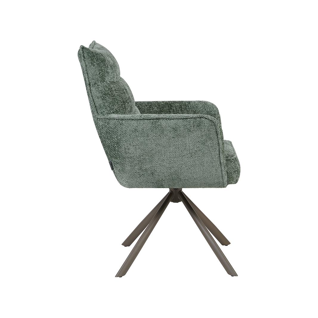  Eetkamerstoel Dubai - Hunter - Haga - Brons Metalen Frame afbeelding 4