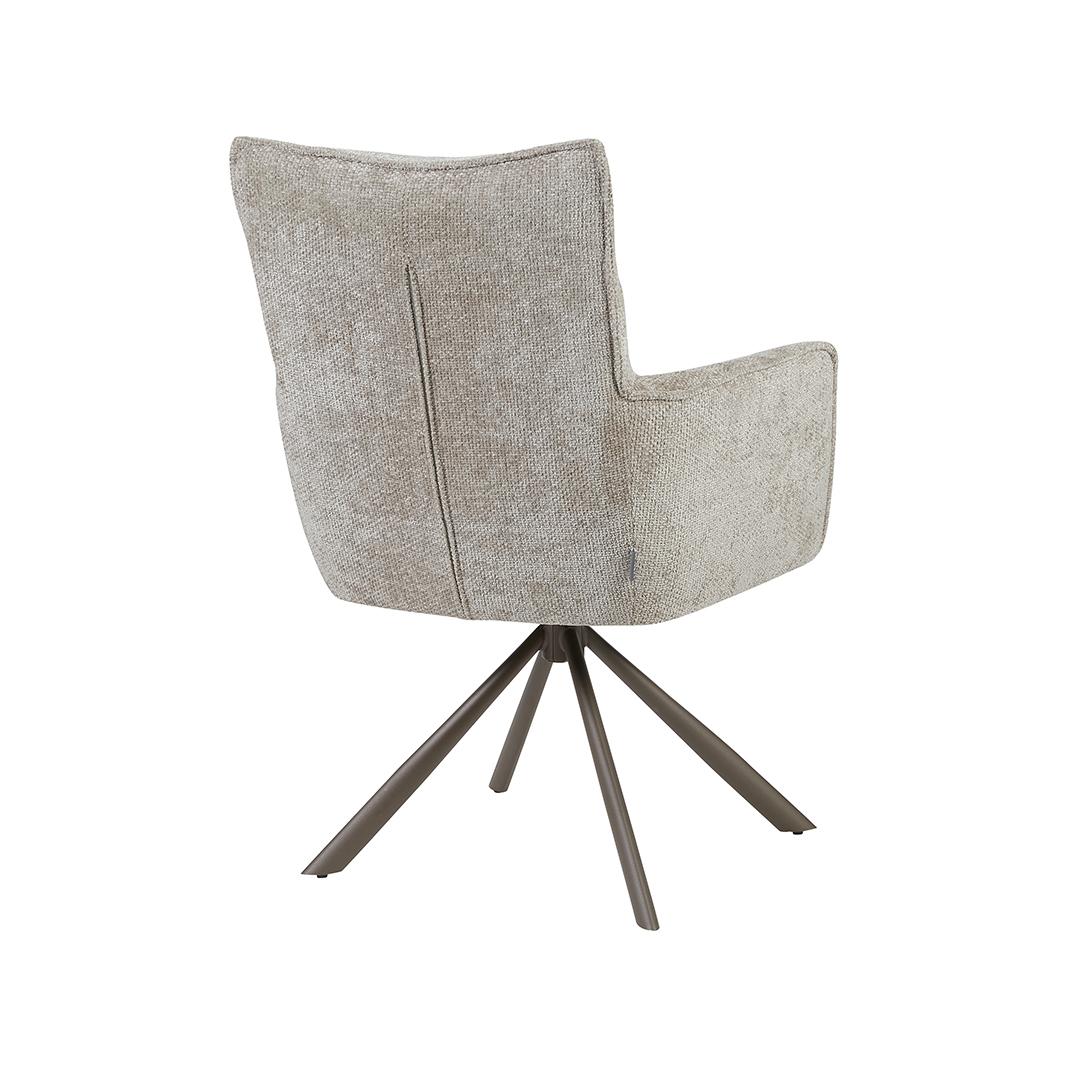  Eetkamerstoel Dubai - Naturel - Haga - Brons Metalen Frame afbeelding 5