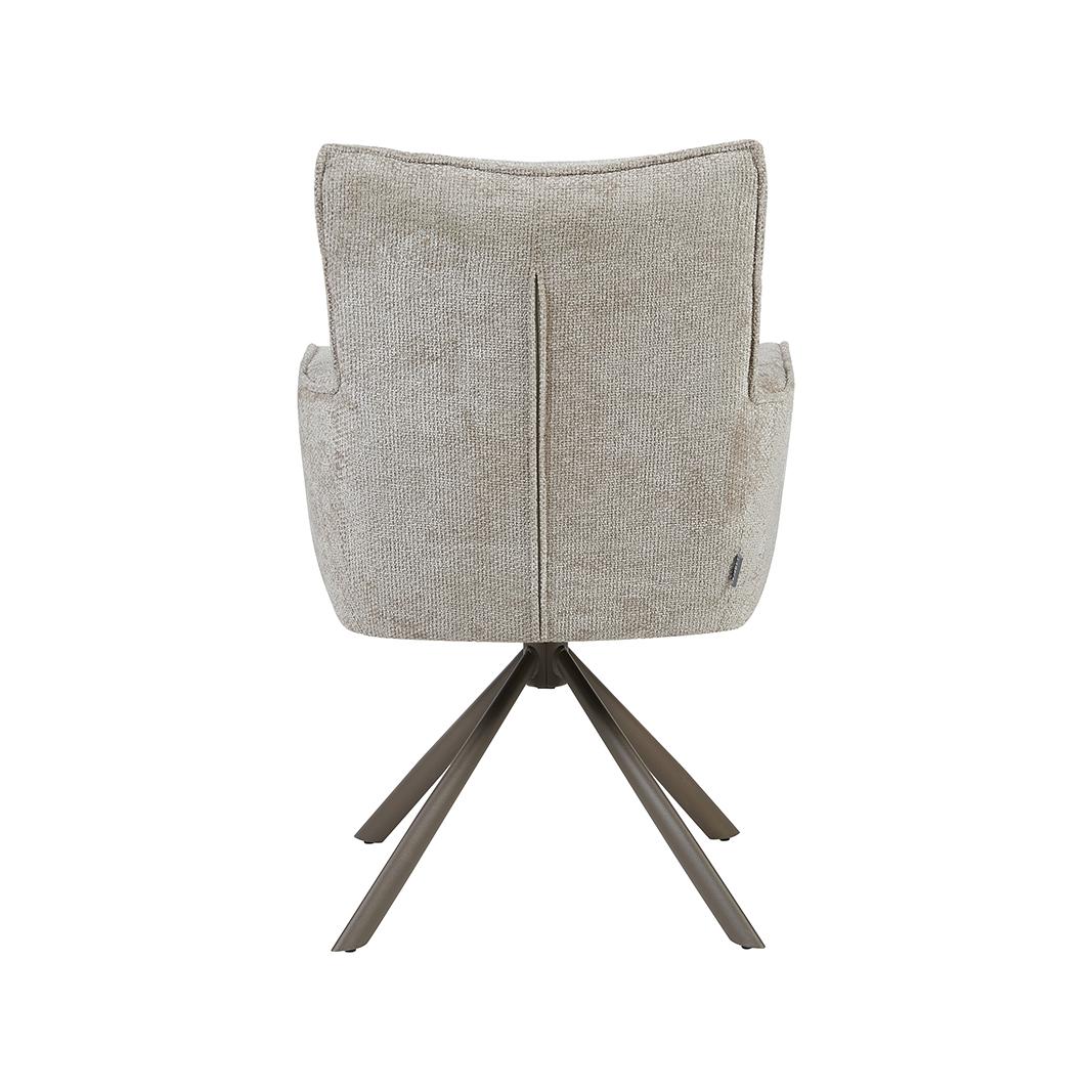  Eetkamerstoel Dubai - Naturel - Haga - Brons Metalen Frame afbeelding 6