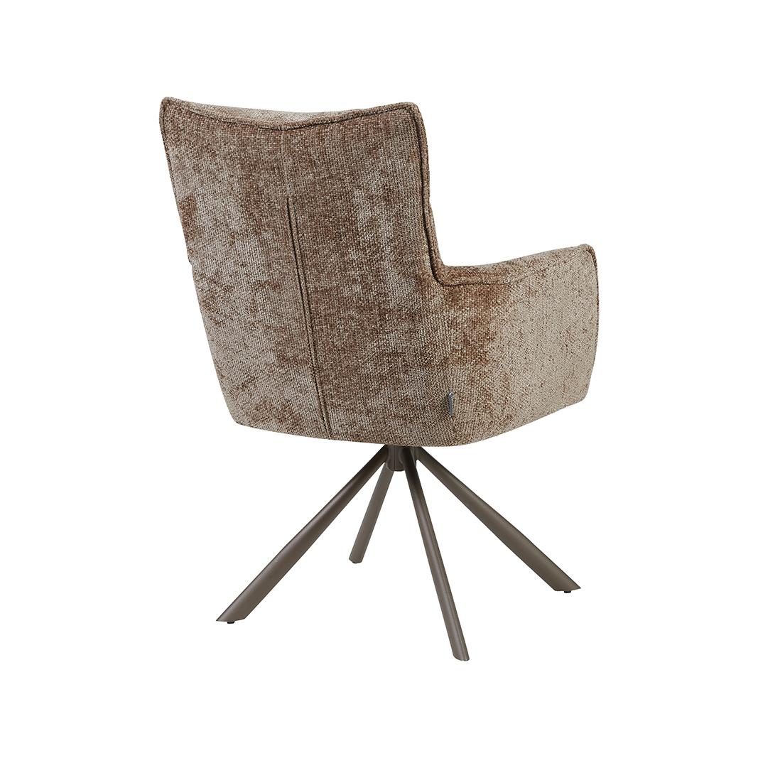  Eetkamerstoel Dubai - Taupe - Haga - Brons Metalen Frame afbeelding 5