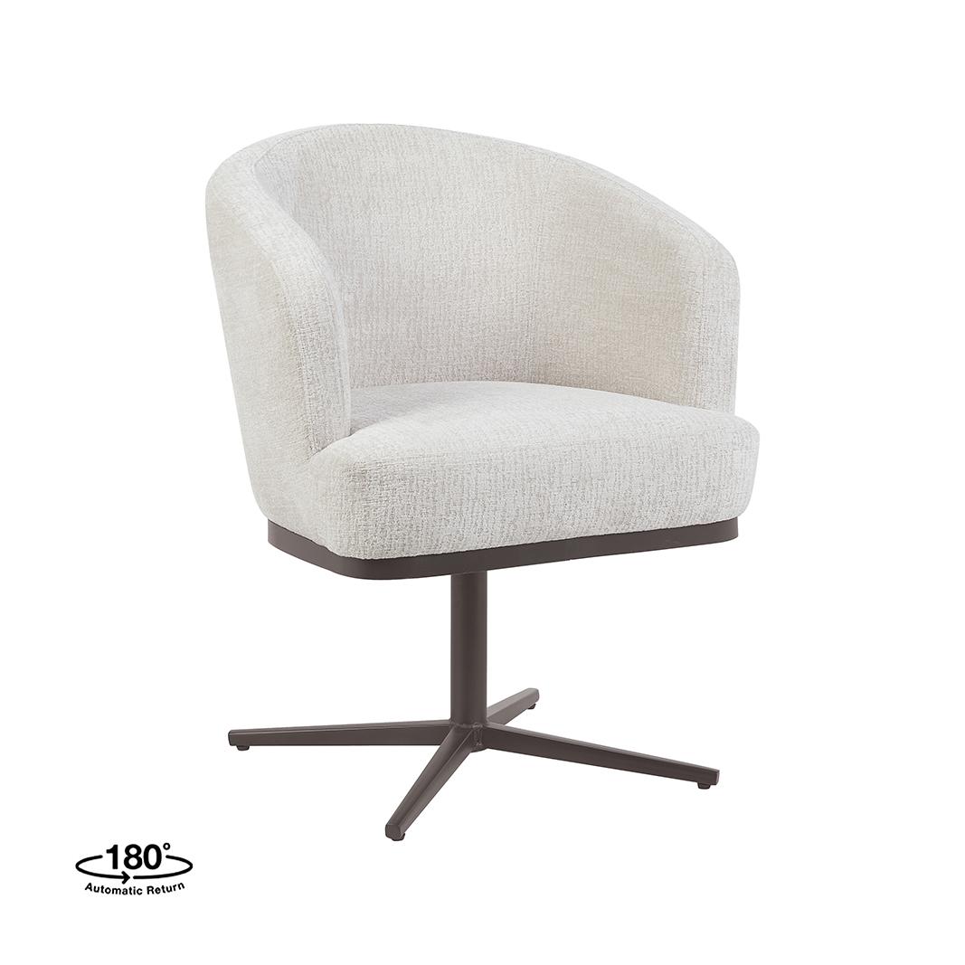  Eetkamerstoel Cannes - Naturel - Tresor - Brons Metalen Frame afbeelding 1