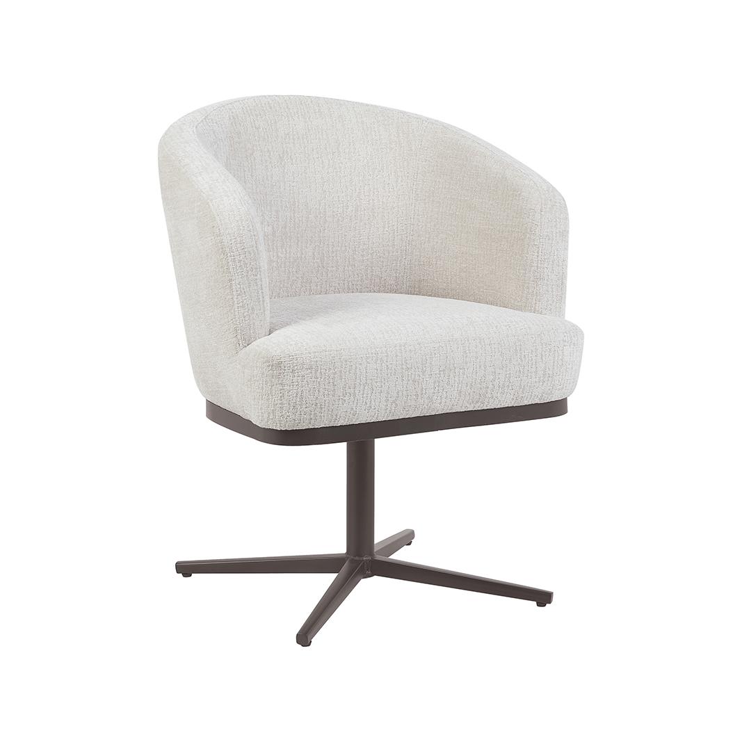  Eetkamerstoel Cannes - Naturel - Tresor - Brons Metalen Frame afbeelding 2