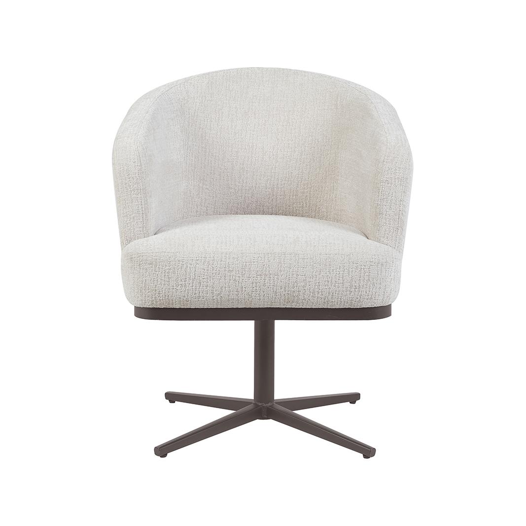  Eetkamerstoel Cannes - Naturel - Tresor - Brons Metalen Frame afbeelding 3