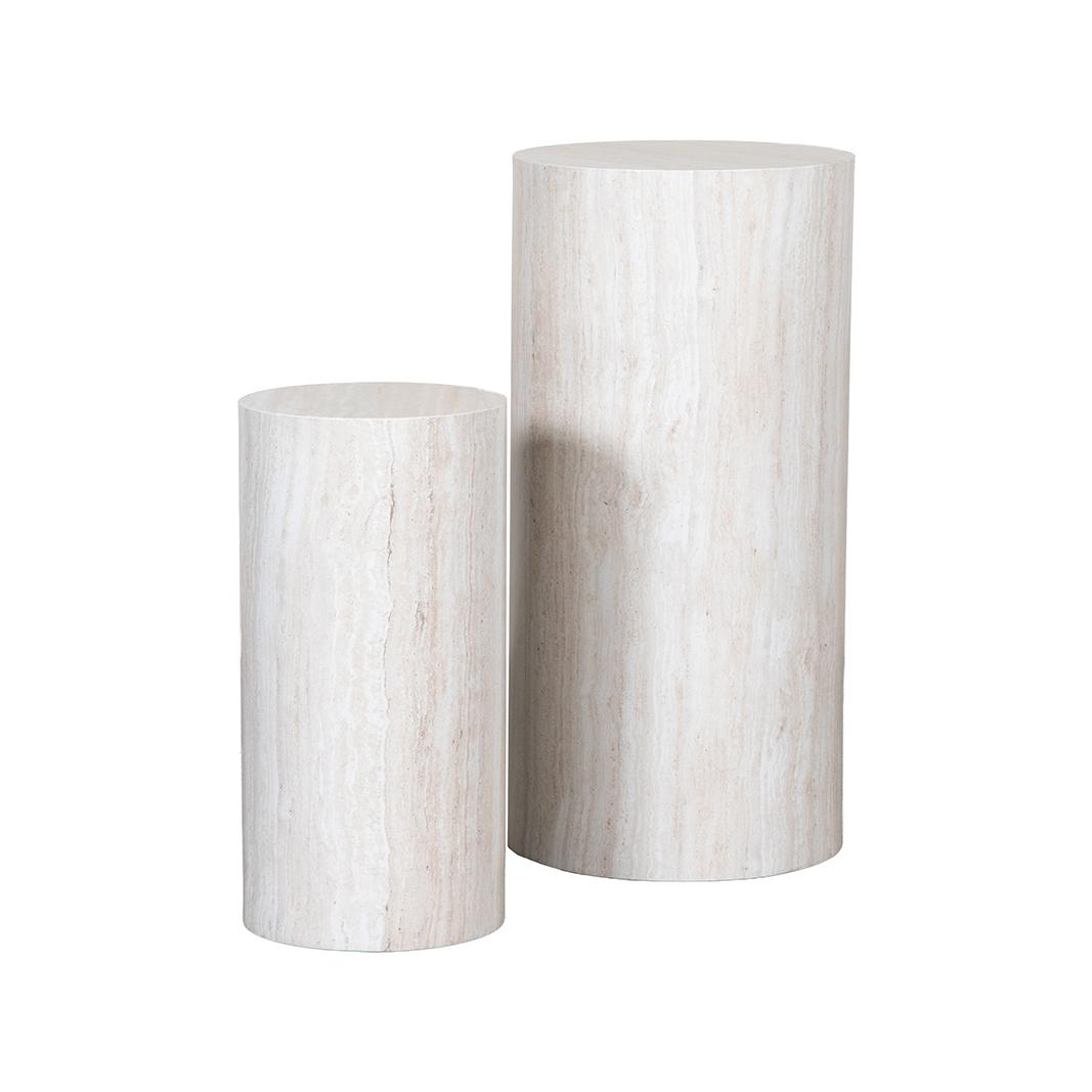  Salontafel Socle - Travertin - Travertin afbeelding 1