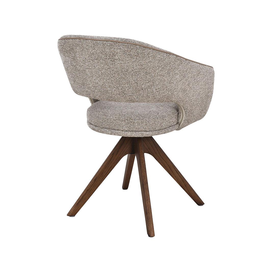  Eetkamerstoel Osuma - Beige - Prestige - Walnoot Houten Frame afbeelding 4