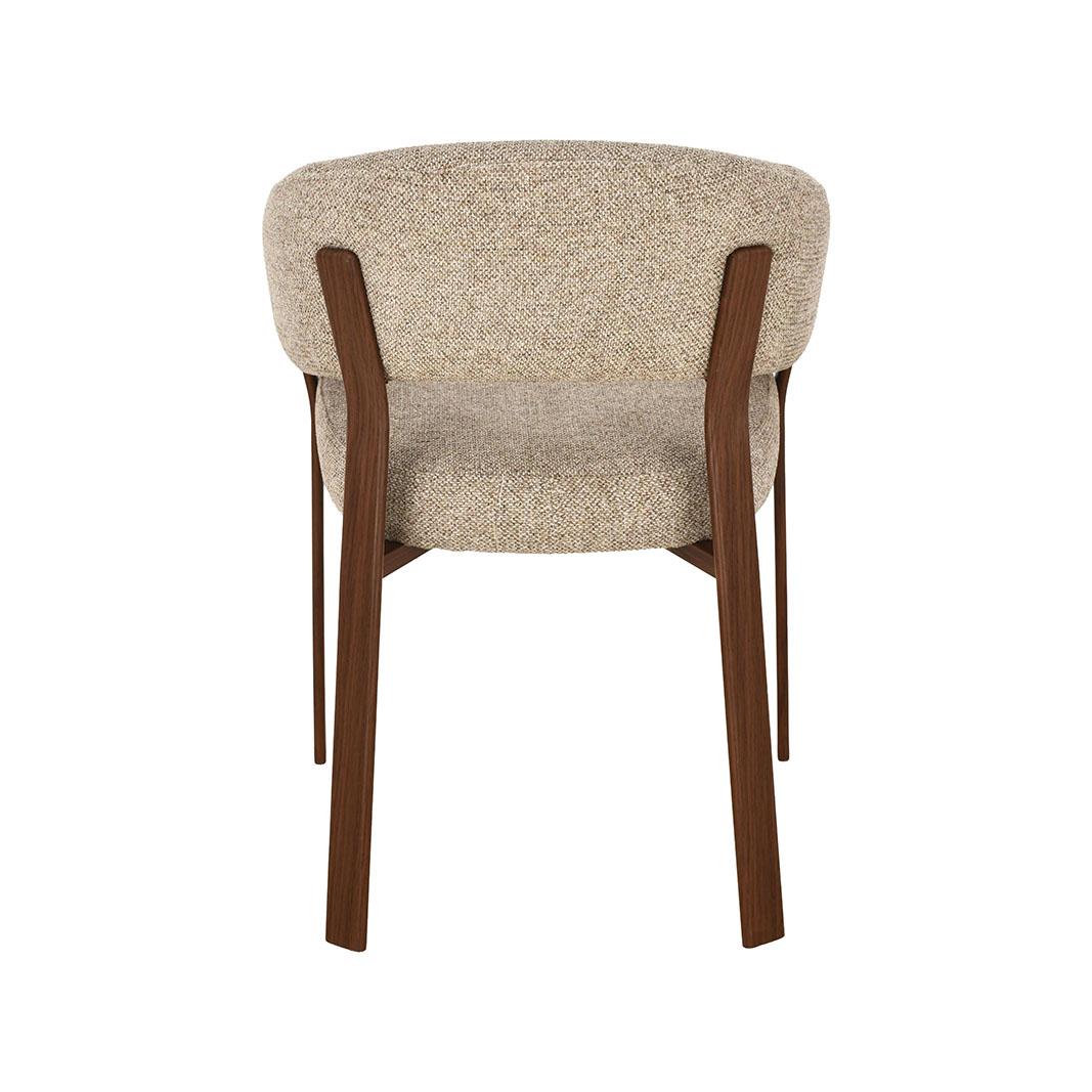  Eetkamerstoel Sato - Beige - Prestige - Walnoot Houten Frame afbeelding 5