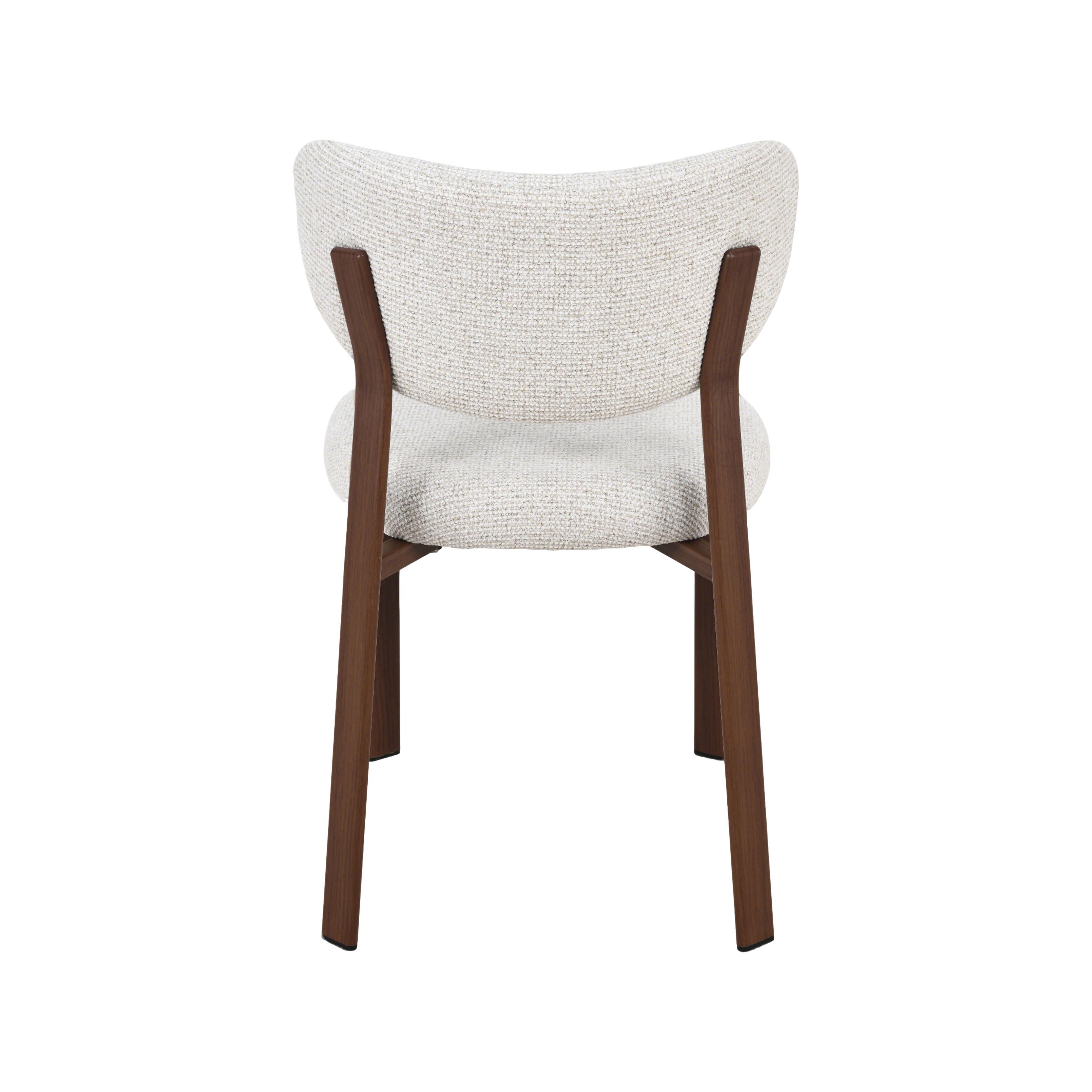  Eetkamerstoel Mika - Naturel - Prestige - Walnoot Houtlook Metaal afbeelding 5