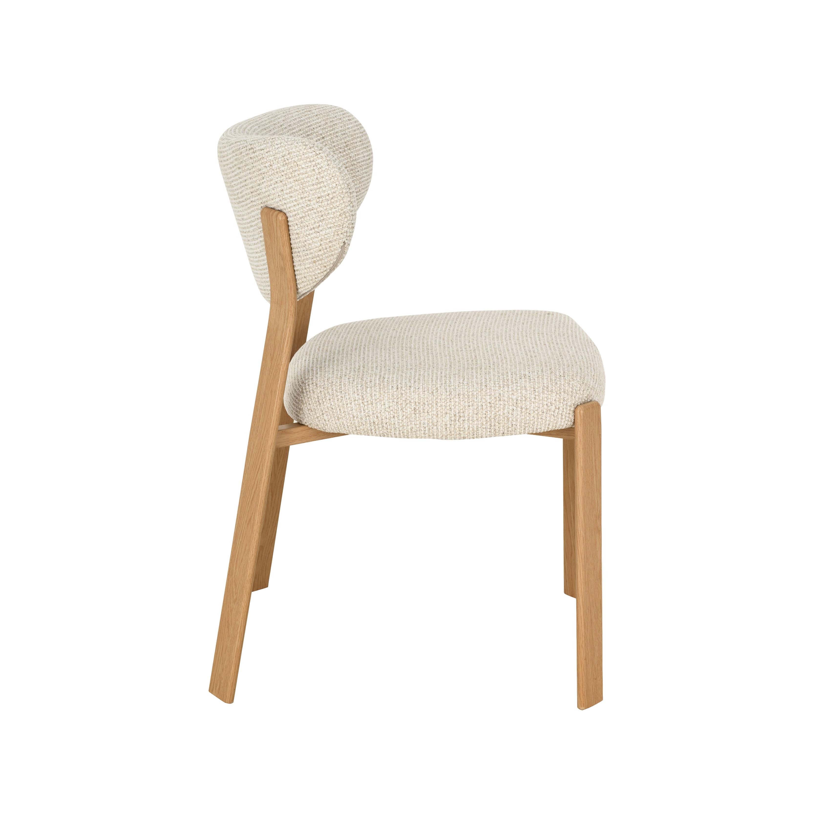  Eetkamerstoel Mika - Naturel - Prestige - Naturel Houtlook Metaal afbeelding 3