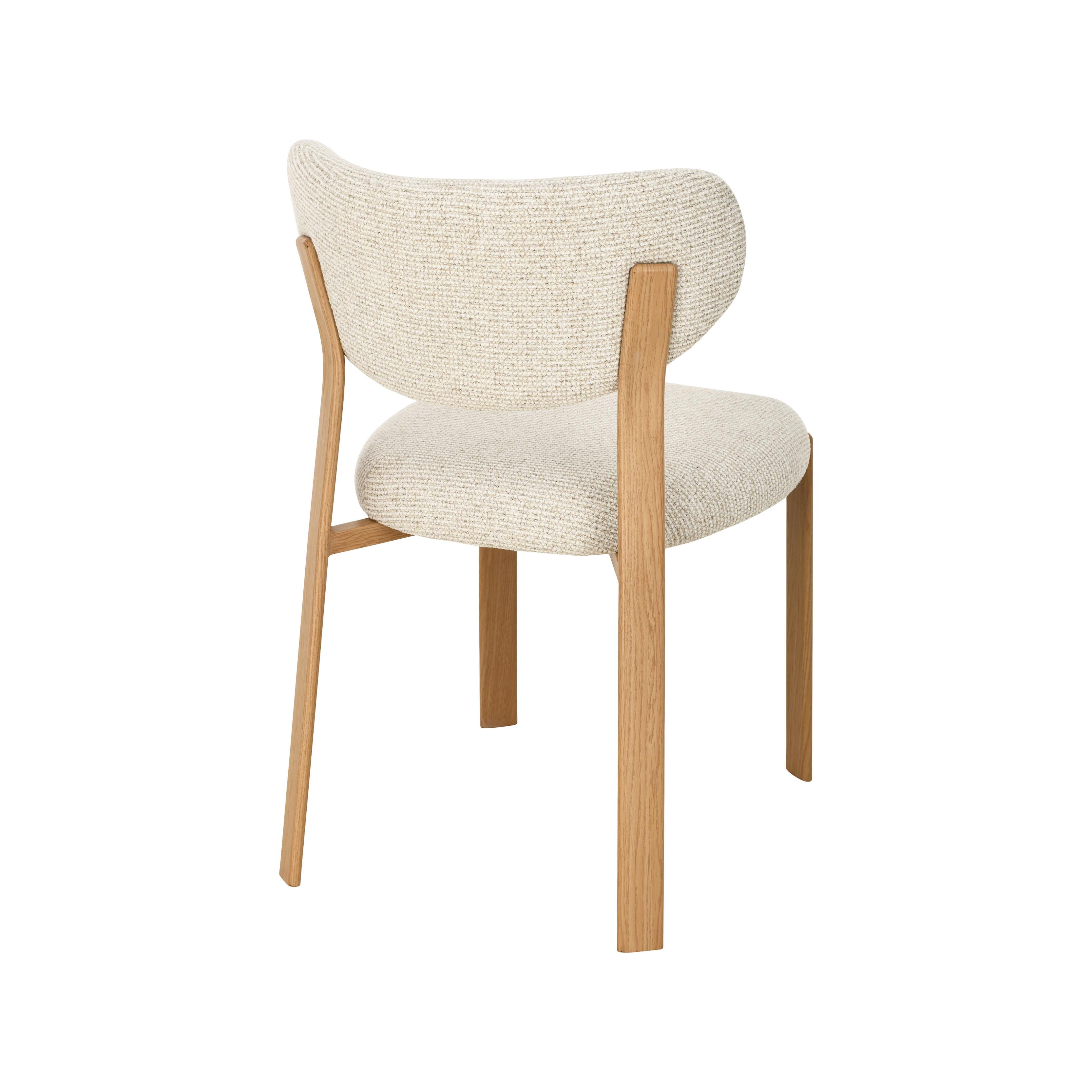  Eetkamerstoel Mika - Naturel - Prestige - Naturel Houtlook Metaal afbeelding 4