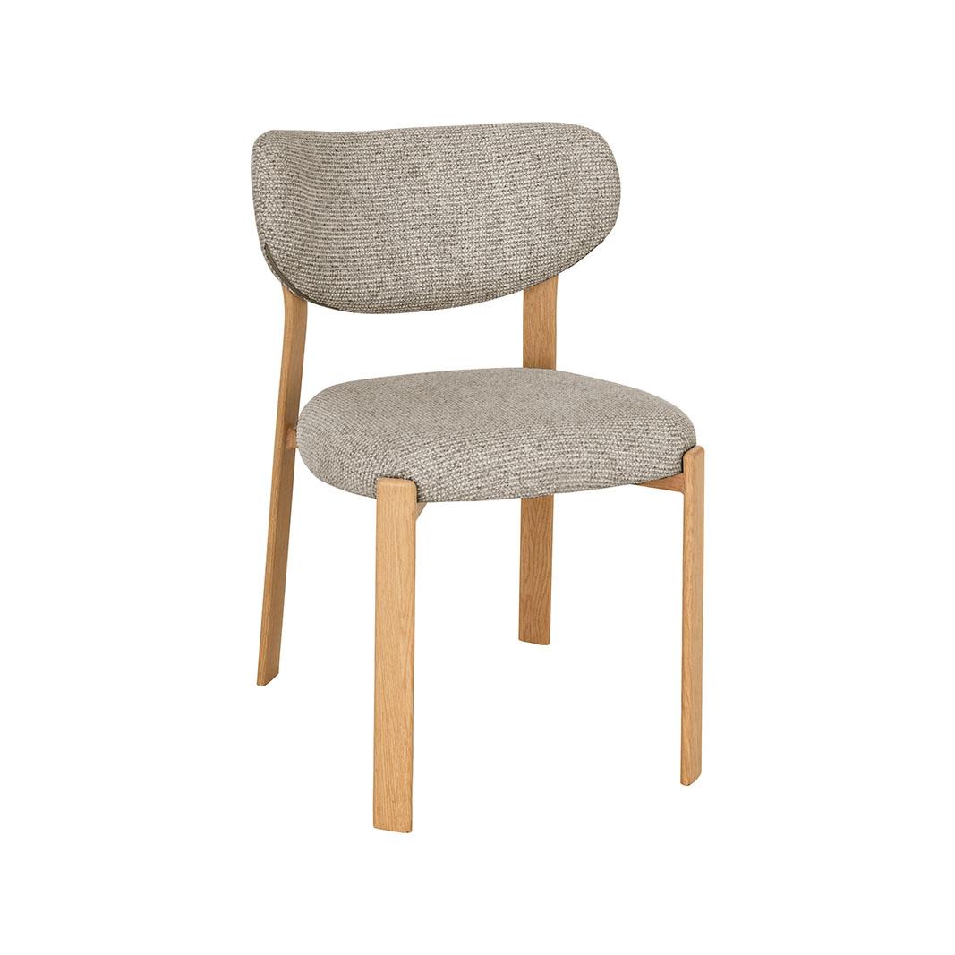  Eetkamerstoel Mika - Beige - Prestige - Naturel Houtlook Metaal afbeelding 1