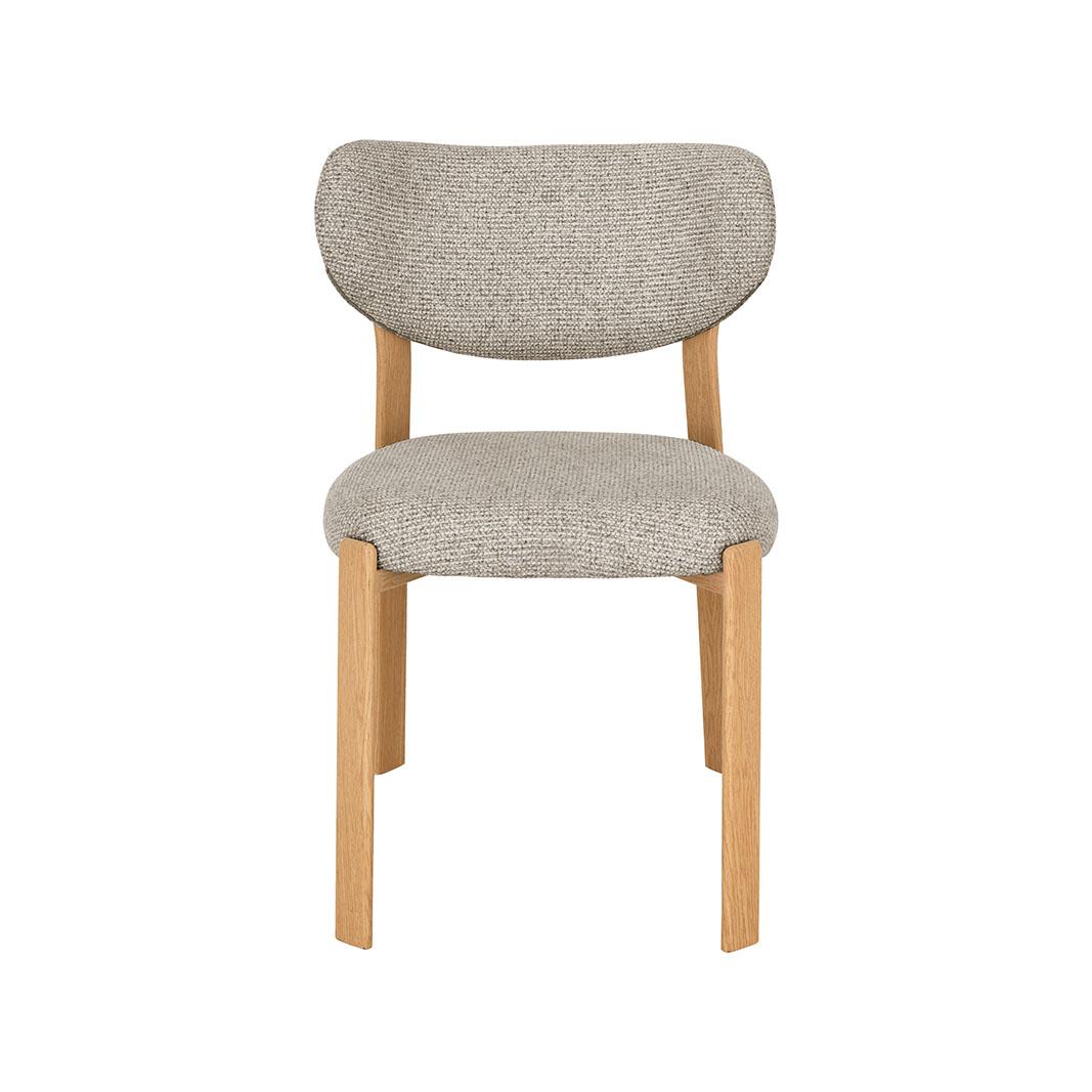  Eetkamerstoel Mika - Beige - Prestige - Naturel Houtlook Metaal afbeelding 2