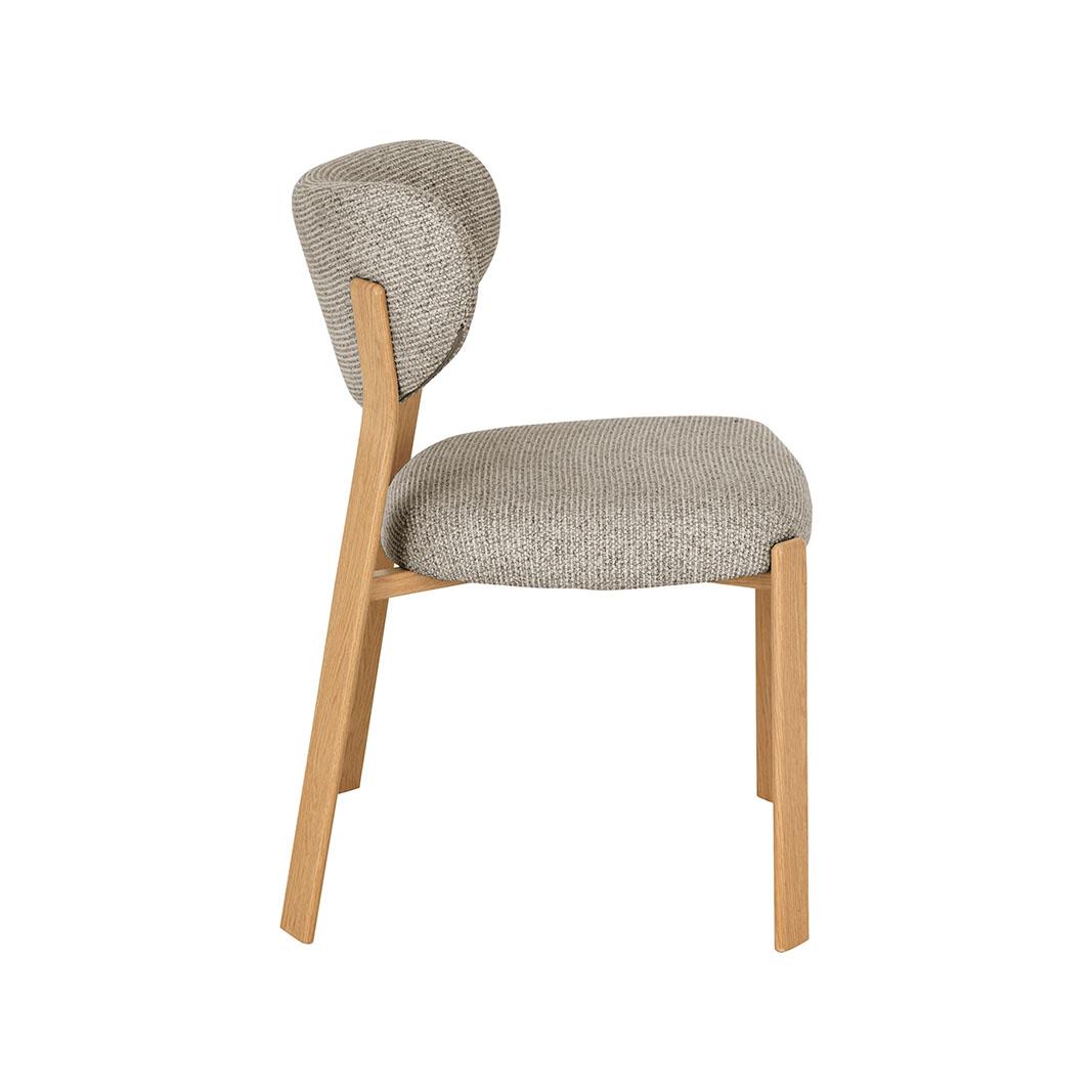  Eetkamerstoel Mika - Beige - Prestige - Naturel Houtlook Metaal afbeelding 3