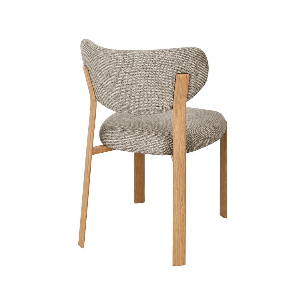  Eetkamerstoel Mika - Beige - Prestige - Naturel Houtlook Metaal afbeelding 4