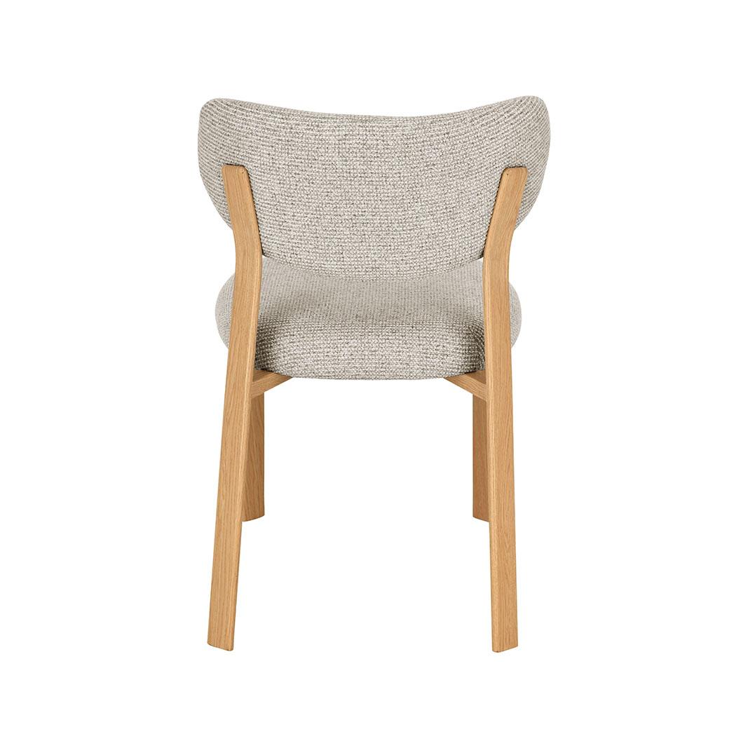  Eetkamerstoel Mika - Beige - Prestige - Naturel Houtlook Metaal afbeelding 5