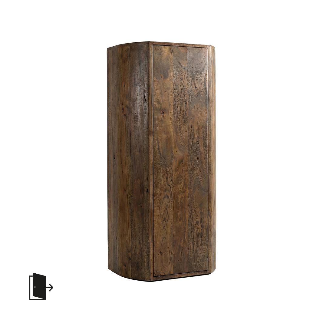  Bergkast Saya - Espresso - Mangohout - 160 cm - Rechts afbeelding 1