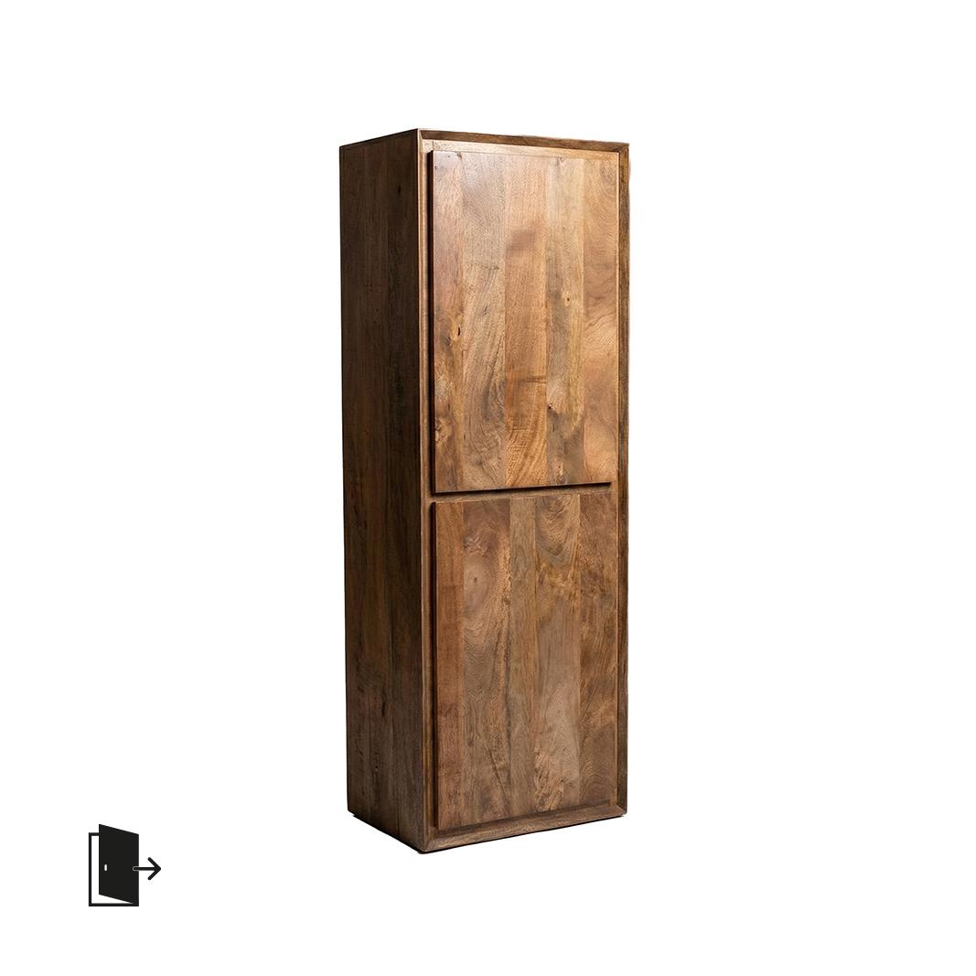  Bergkast Nori - Natural - Mangohout - 160 cm - Rechts afbeelding 1