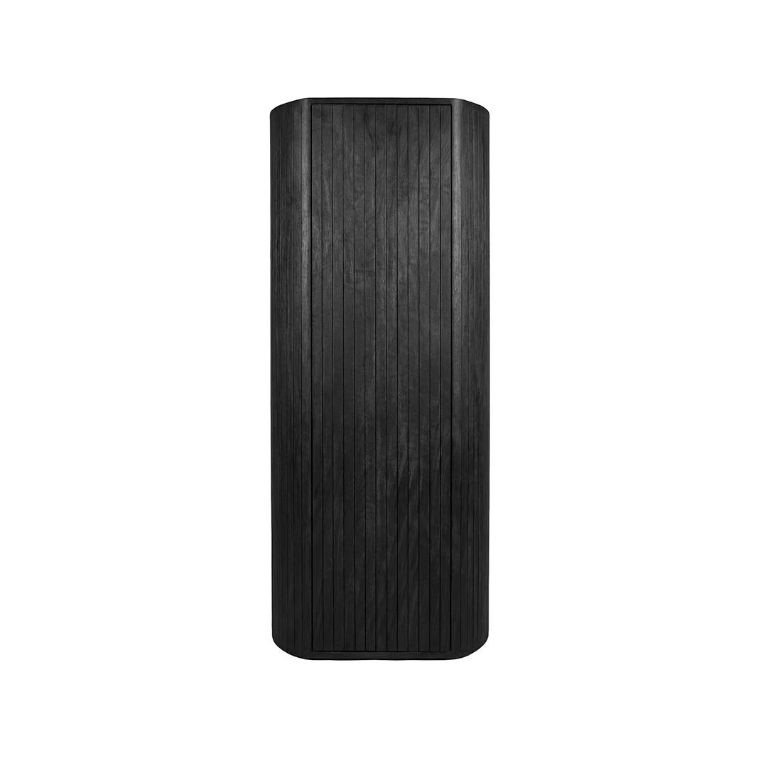  Bergkast Miya - Zwart - Mangohout - 160 cm - Rechts afbeelding 3