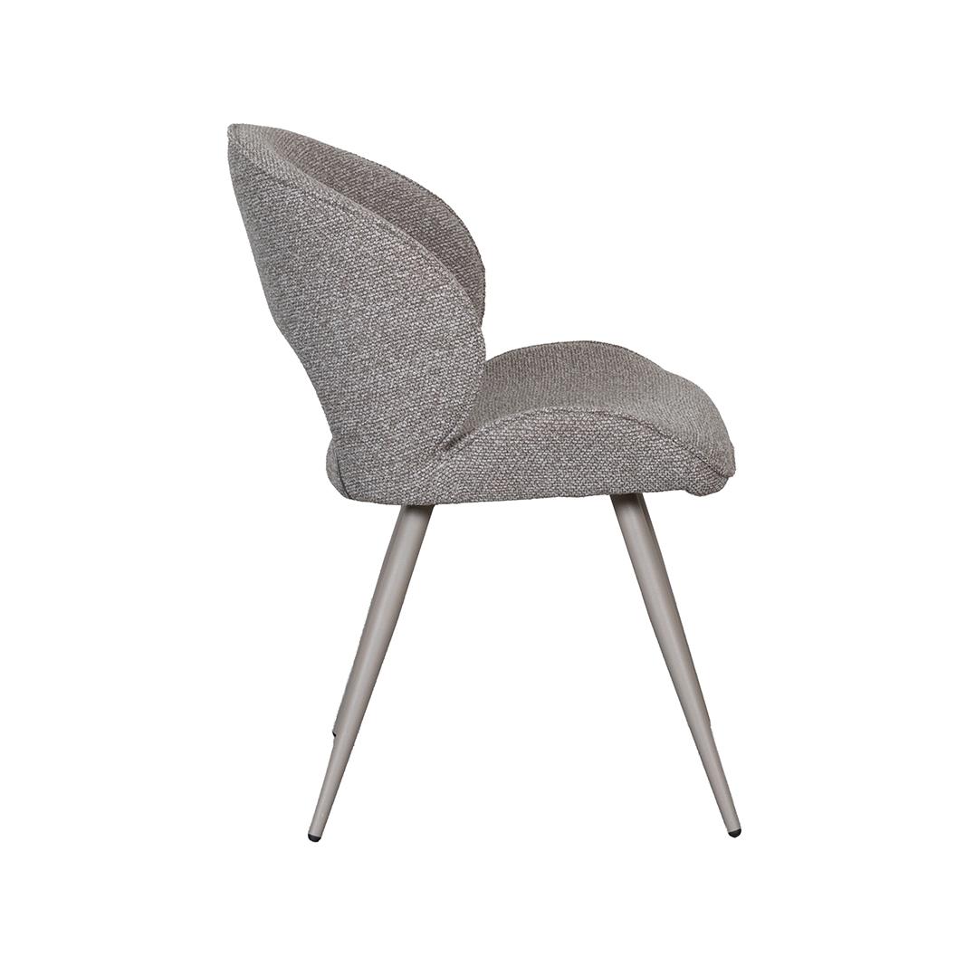  Eetkamerstoel Sakura - Mushroom - Royal Boucle - Taupe Metalen Frame afbeelding 3