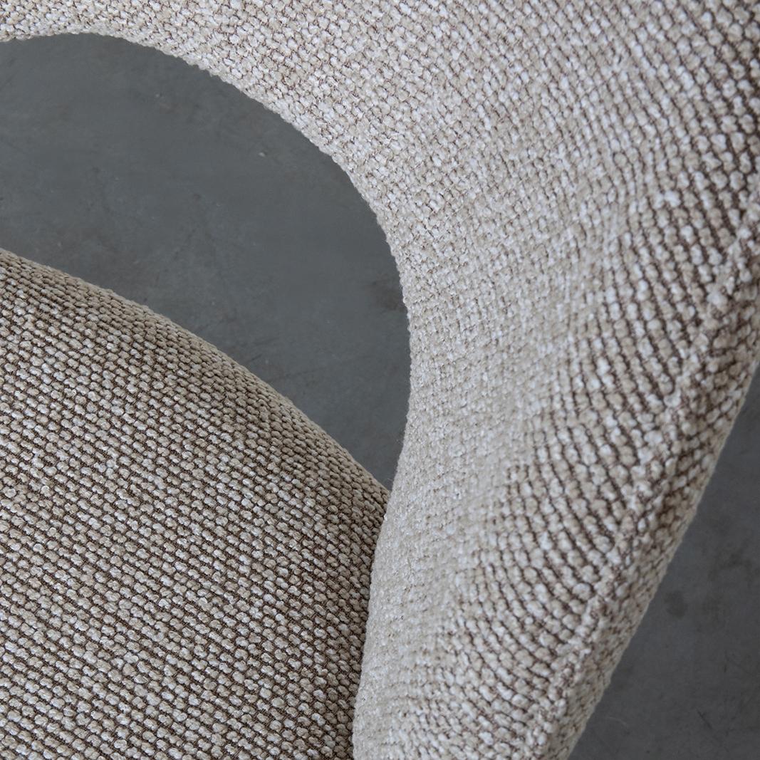  Eetkamerstoel Sakura - Mushroom - Royal Boucle - Brons Metalen Frame afbeelding 6