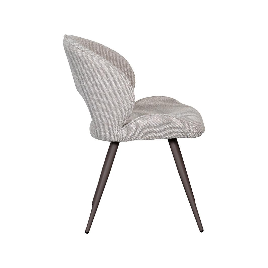  Eetkamerstoel Sakura - Naturel - Royal Boucle - Brons Metalen Frame afbeelding 3