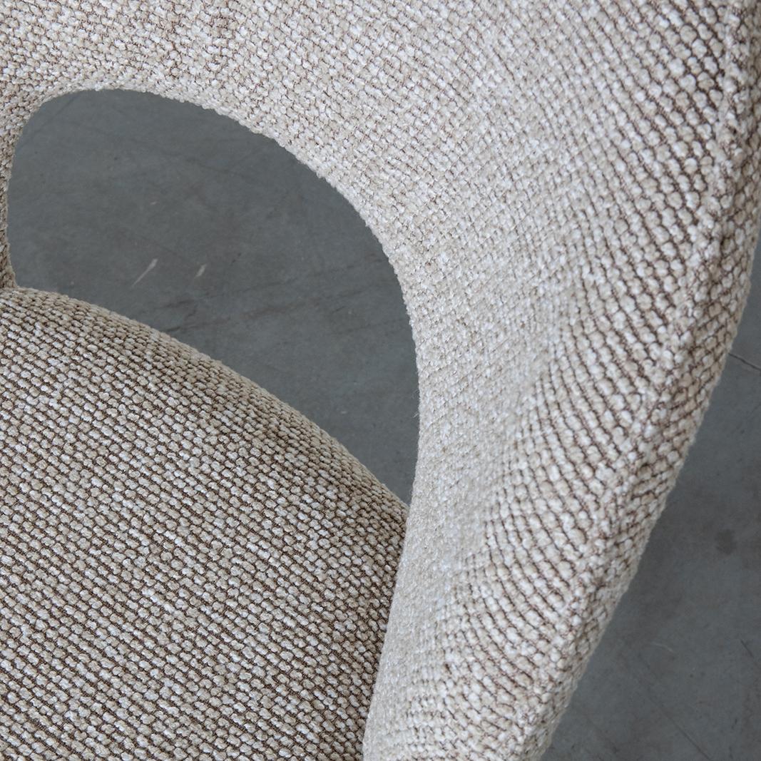  Eetkamerstoel Sakura - Mushroom - Royal Boucle - Zwart Metalen Frame afbeelding 5