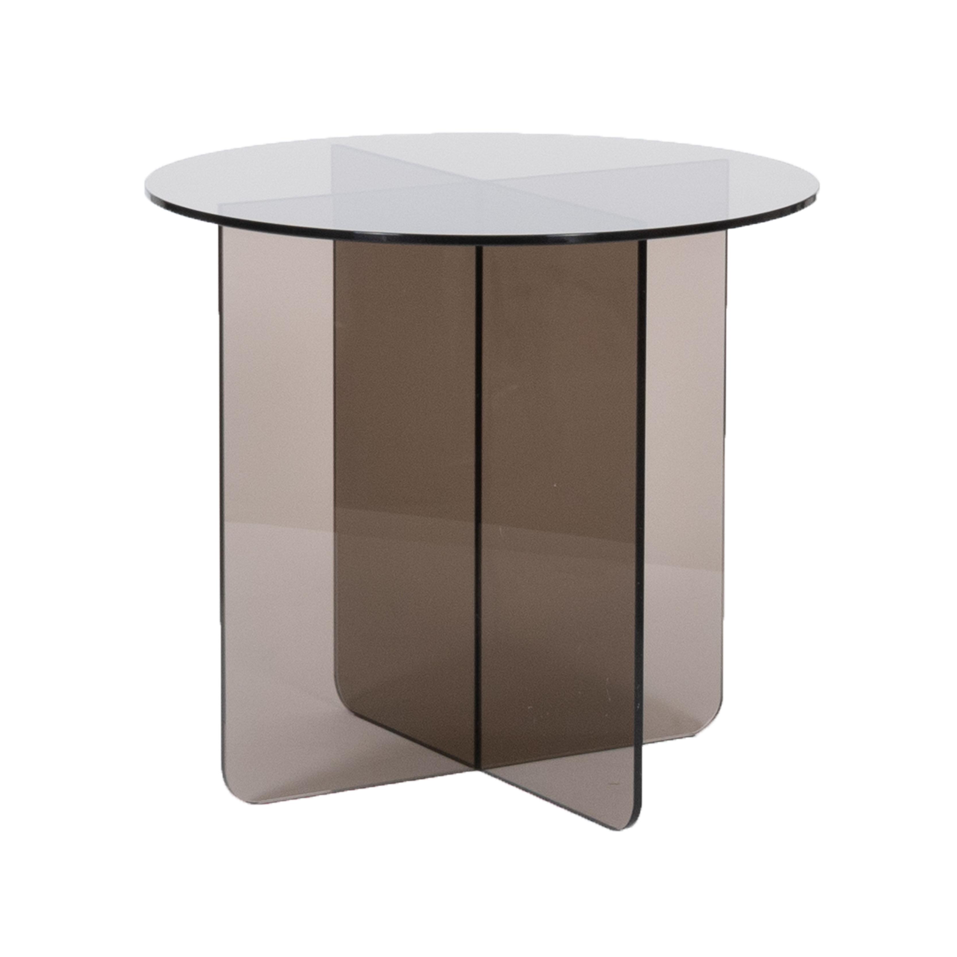  Salontafel Lotus - Smoked Brown - Glas afbeelding 1