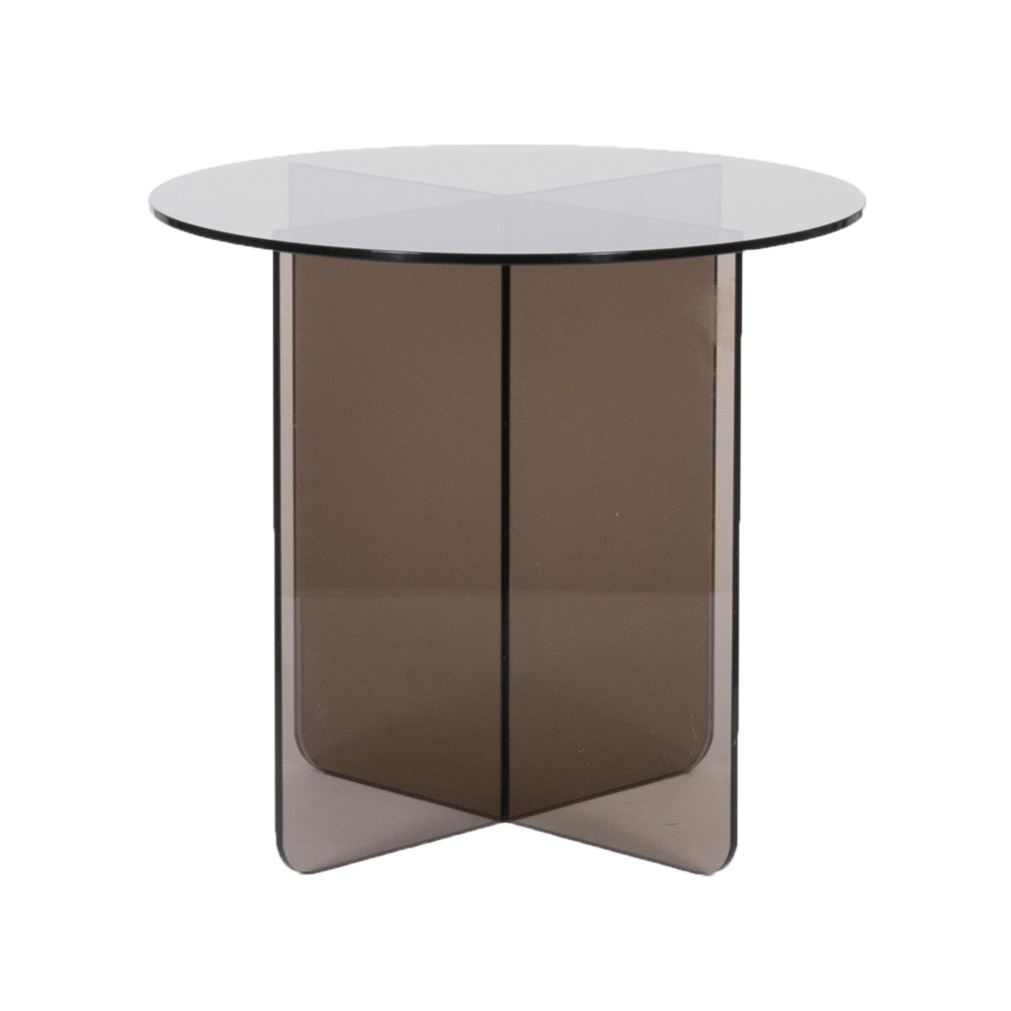  Salontafel Lotus - Smoked Brown - Glas afbeelding 2
