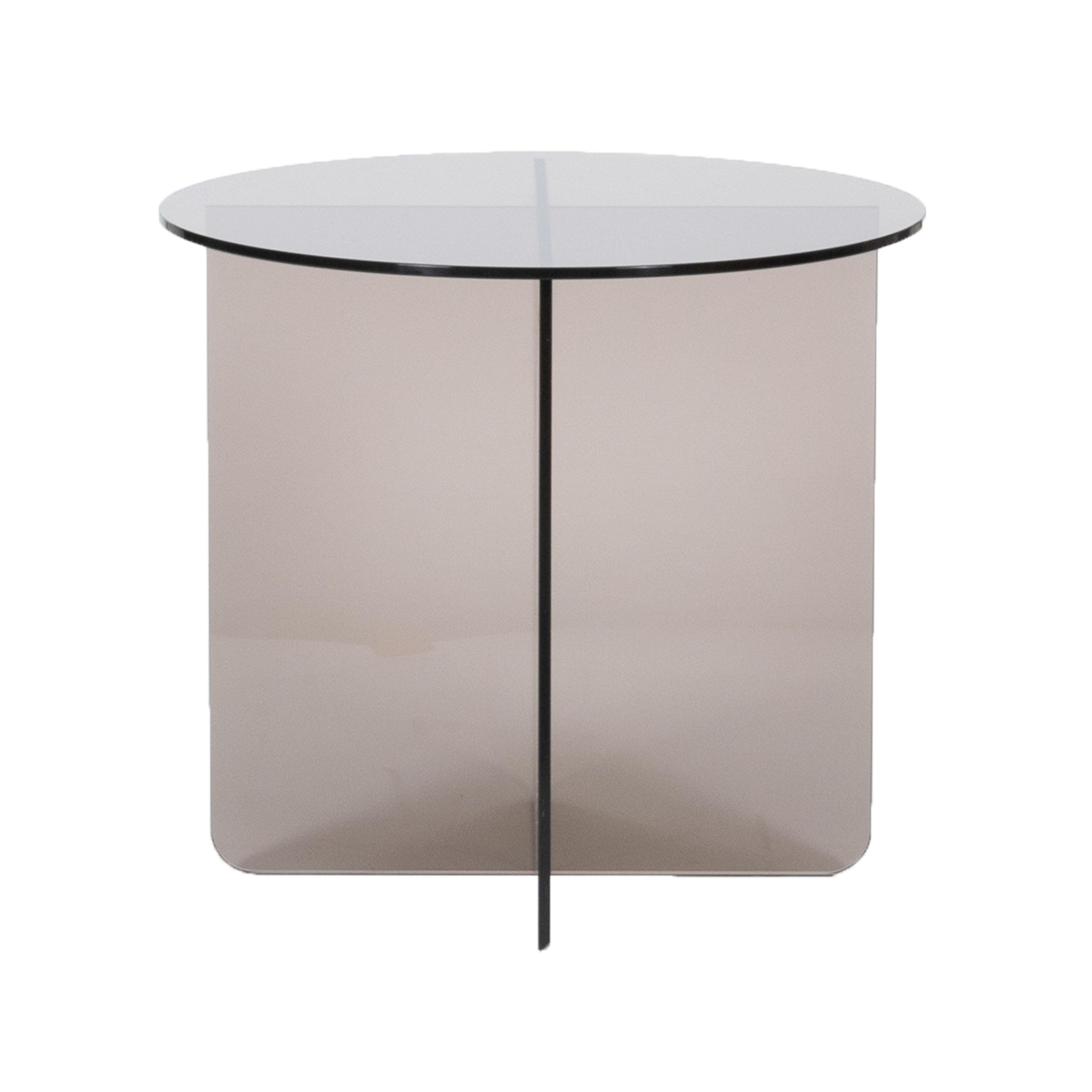  Salontafel Lotus - Smoked Brown - Glas afbeelding 3