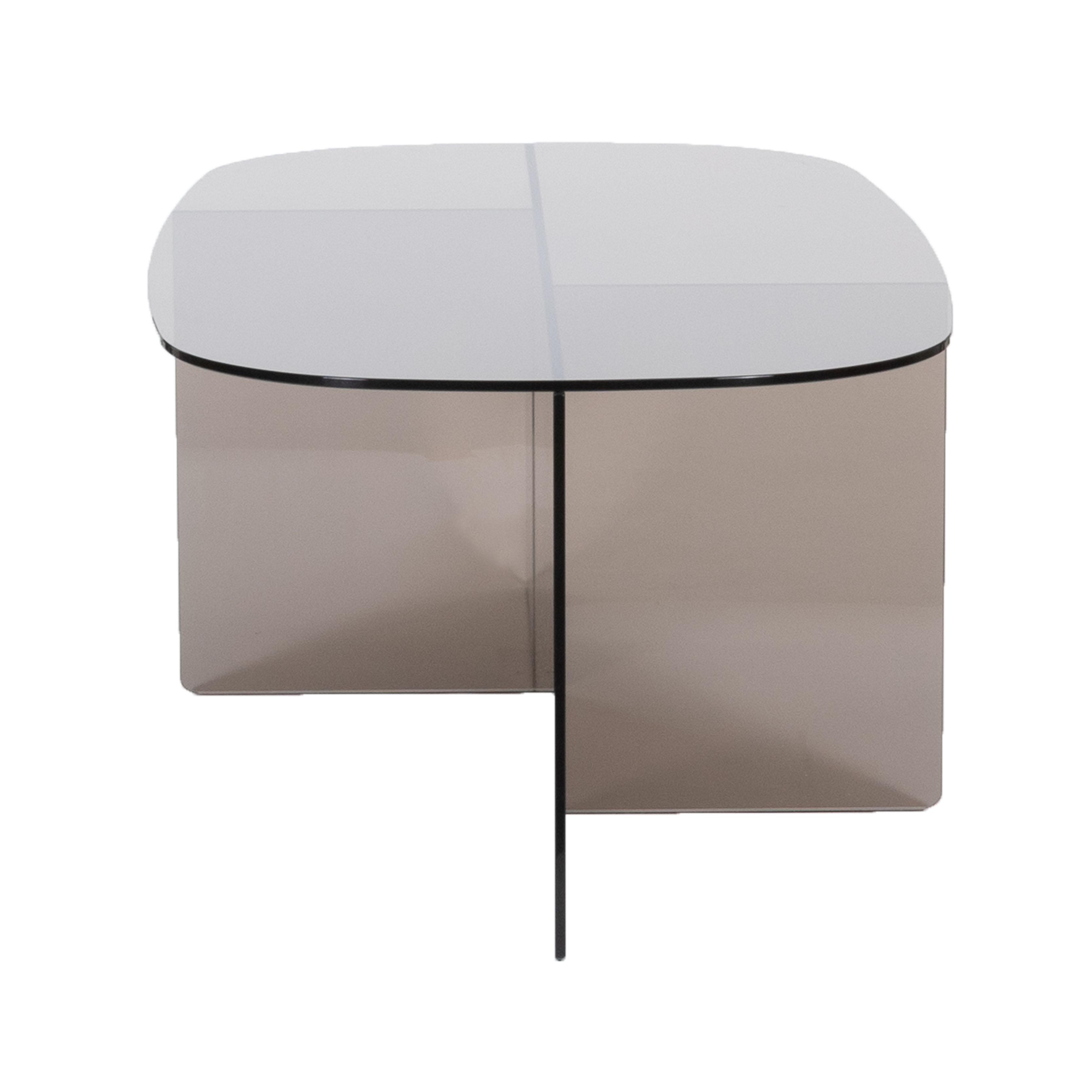  Bijzettafel Petal - Smoked Brown - Glas afbeelding 3