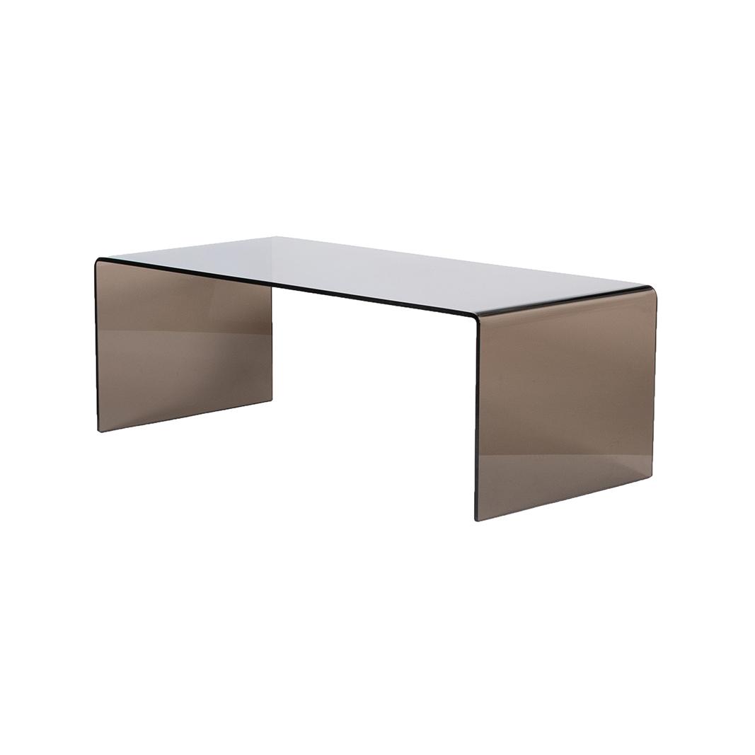  Salontafel Petal - Smoked Brown - Glas afbeelding 1