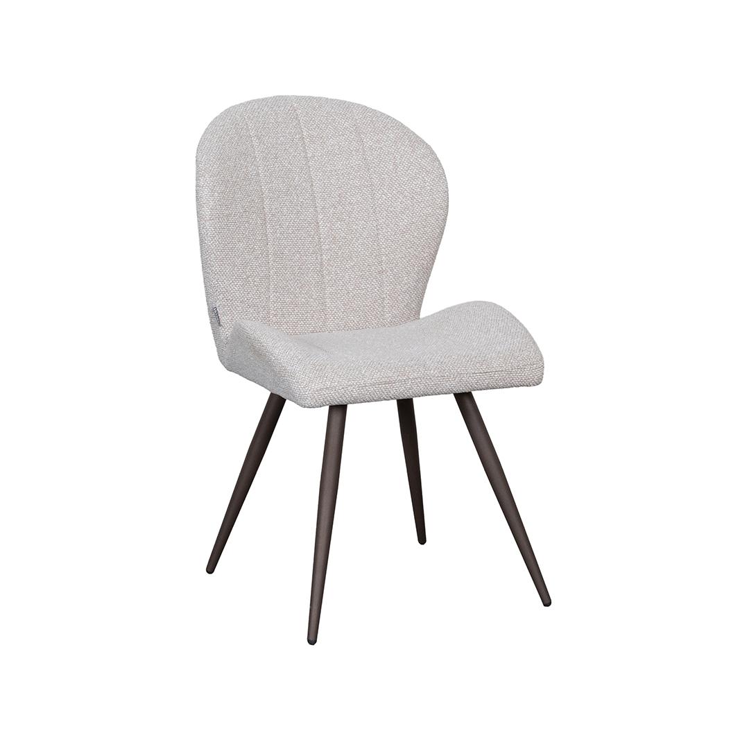  Eetkamerstoel Sil - Naturel - Royal Boucle - Brons Metalen Frame afbeelding 1