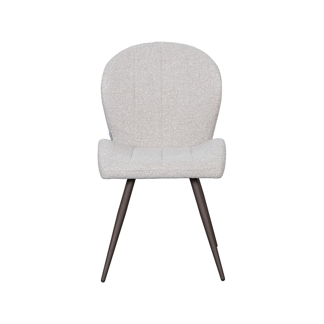  Eetkamerstoel Sil - Naturel - Royal Boucle - Brons Metalen Frame afbeelding 2