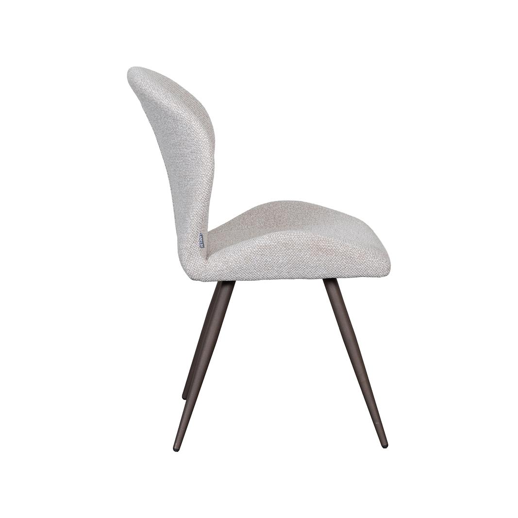  Eetkamerstoel Sil - Naturel - Royal Boucle - Brons Metalen Frame afbeelding 3