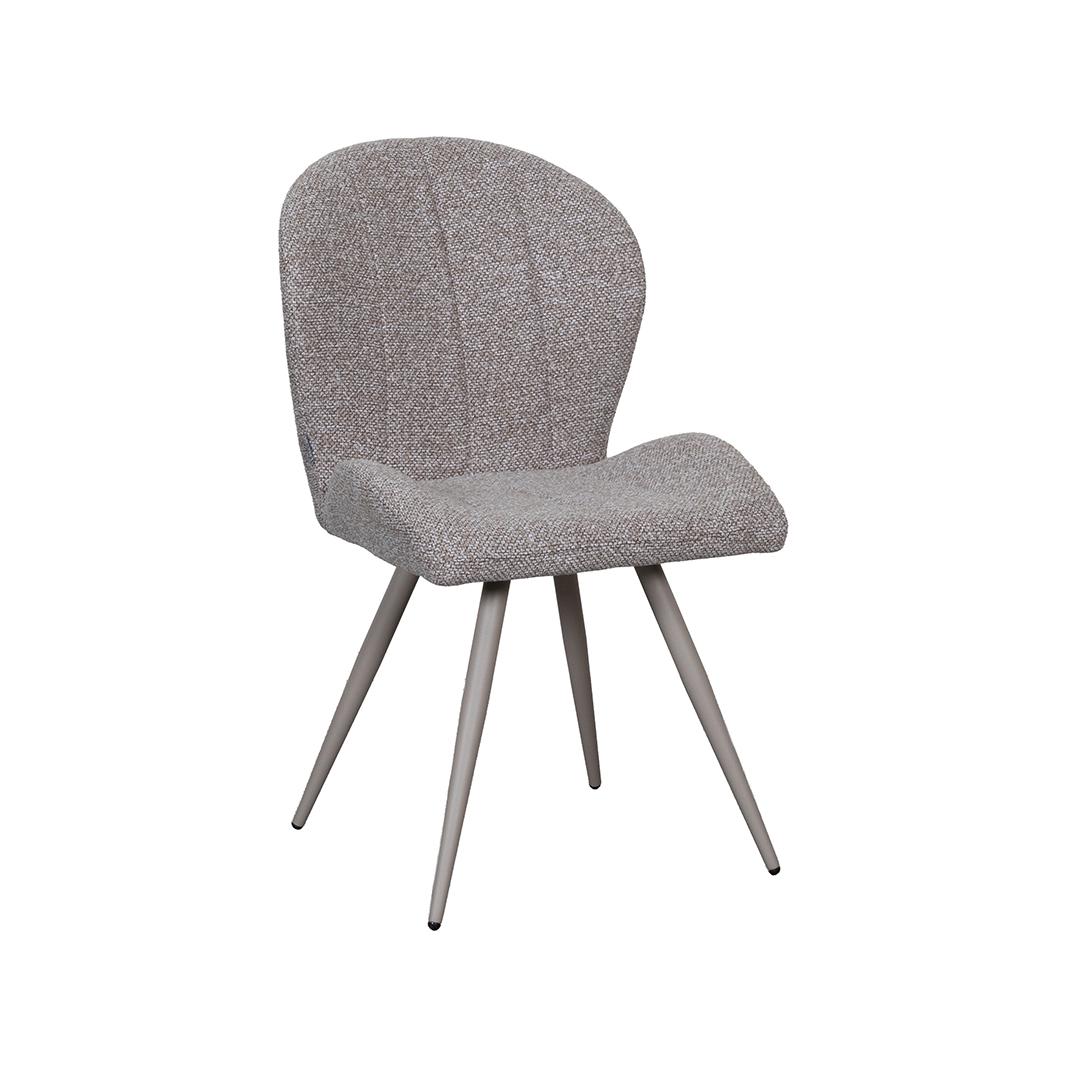  Eetkamerstoel Sil - Mushroom - Royal Boucle - Taupe Metalen Frame afbeelding 2
