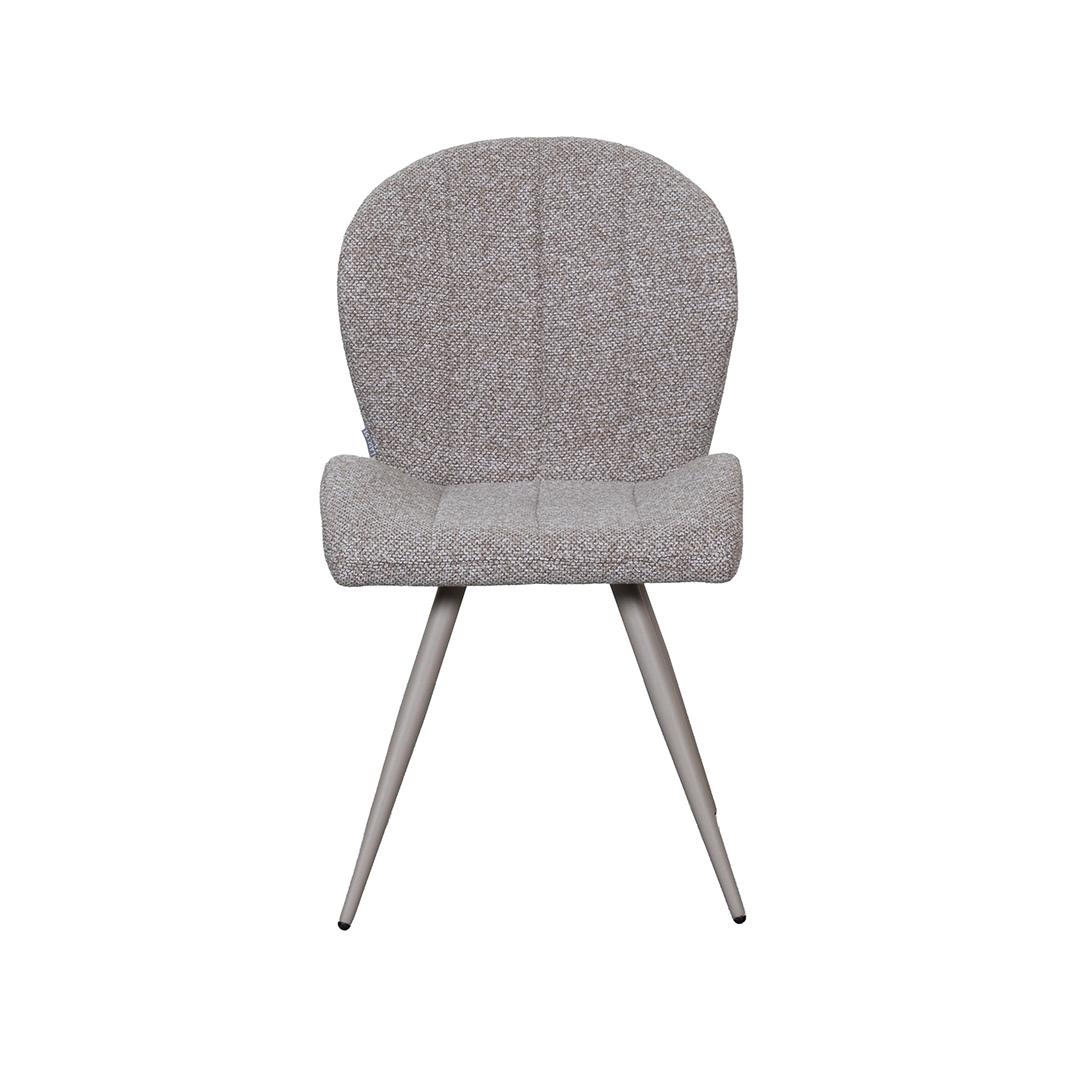  Eetkamerstoel Sil - Mushroom - Royal Boucle - Taupe Metalen Frame afbeelding 3