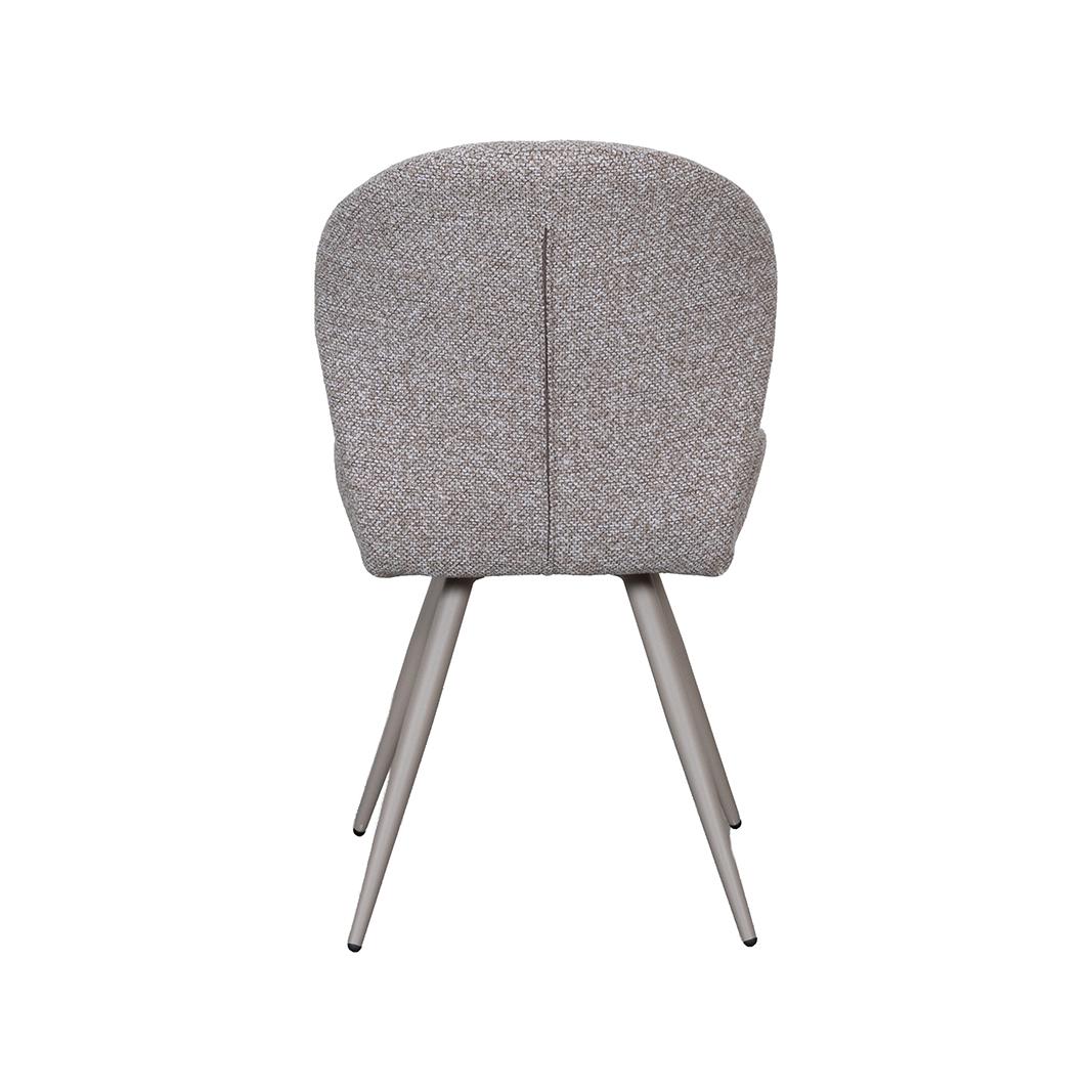  Eetkamerstoel Sil - Mushroom - Royal Boucle - Taupe Metalen Frame afbeelding 5