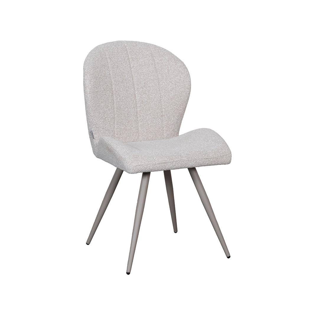  Eetkamerstoel Sil - Naturel - Royal Boucle - Taupe Metalen Frame afbeelding 1