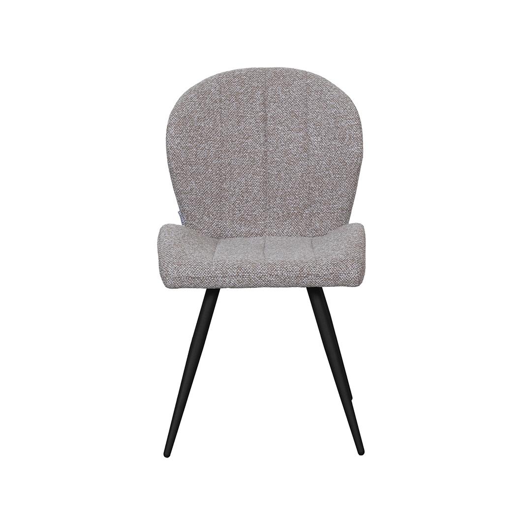  Eetkamerstoel Sil - Mushroom - Royal Boucle - Zwart Metalen Frame afbeelding 2