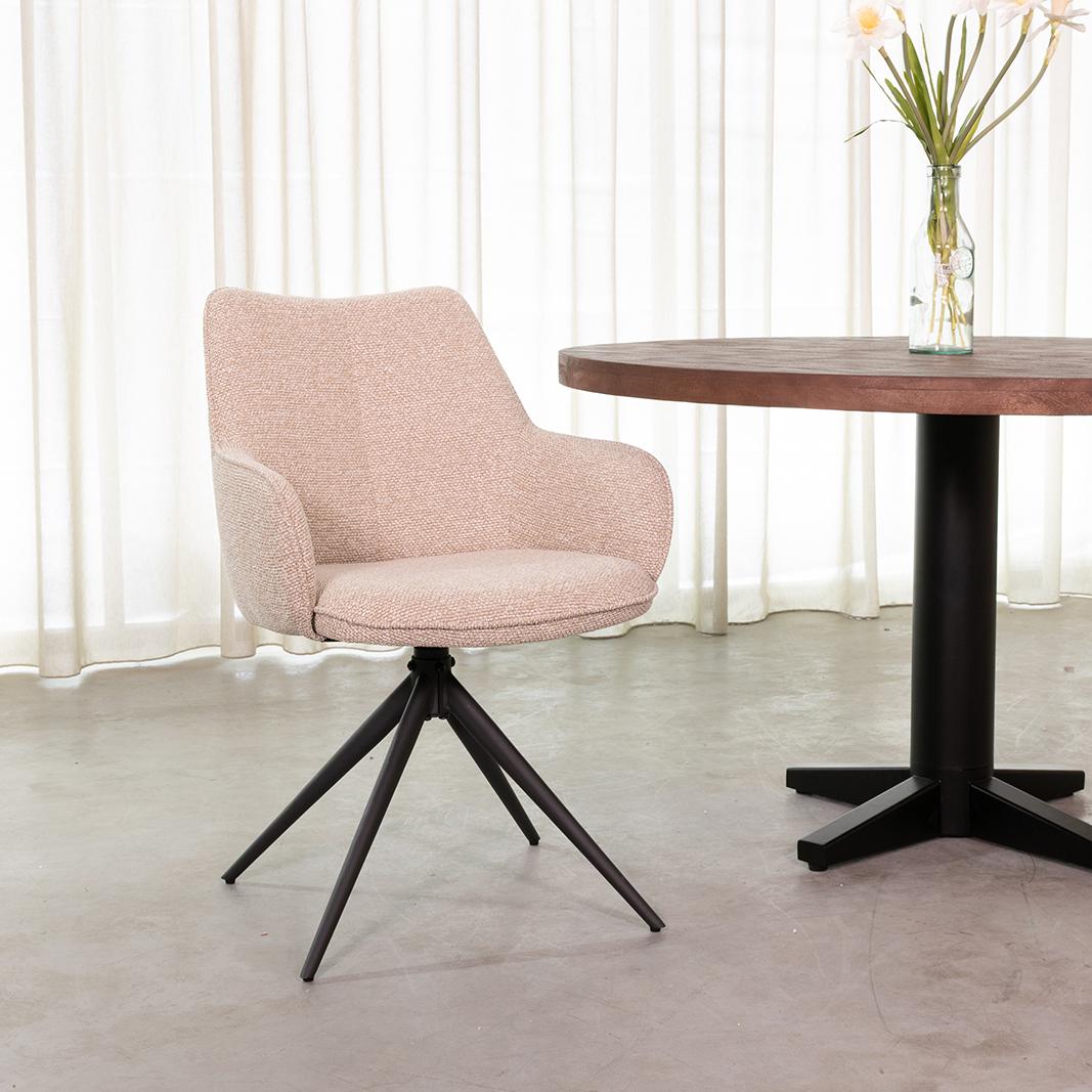  Eetkamerstoel Sawa - Naturel - Royal Boucle afbeelding 1