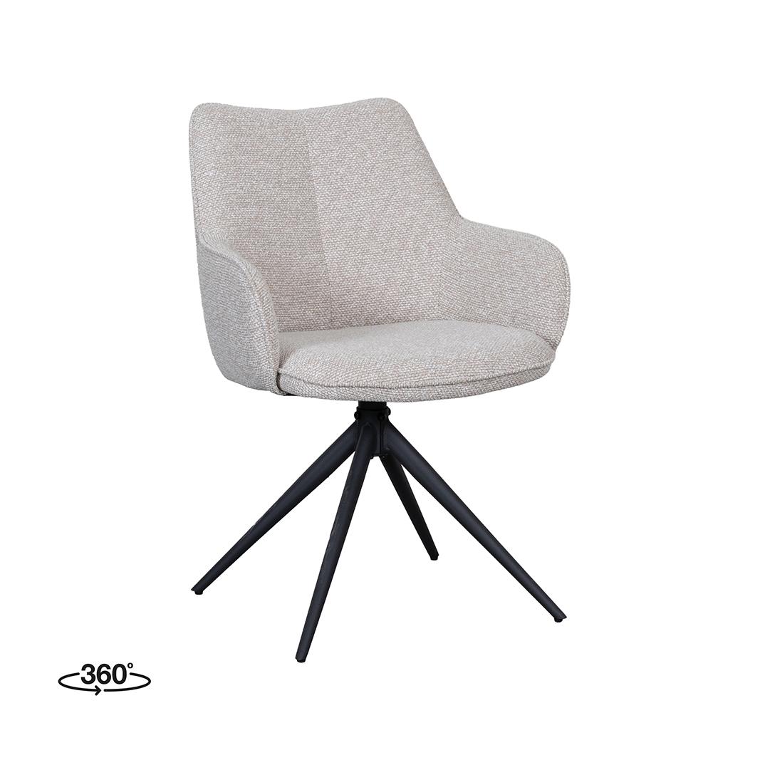  Eetkamerstoel Sawa - Naturel - Royal Boucle afbeelding 2