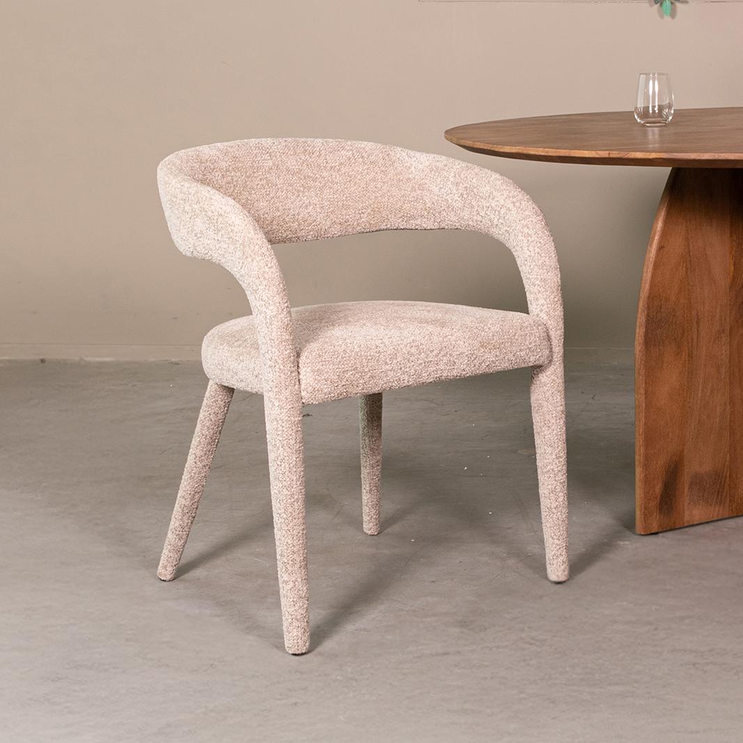  Eetkamerstoel Tamiko - Beige - Geweven afbeelding 1