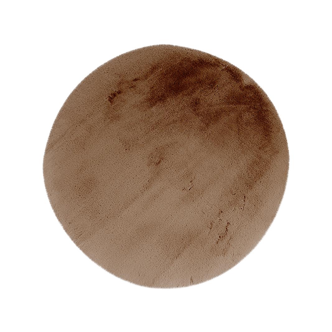  Vloerkleden Indy - Chocolate - Polyester - 200x200 cm - Rond afbeelding 1