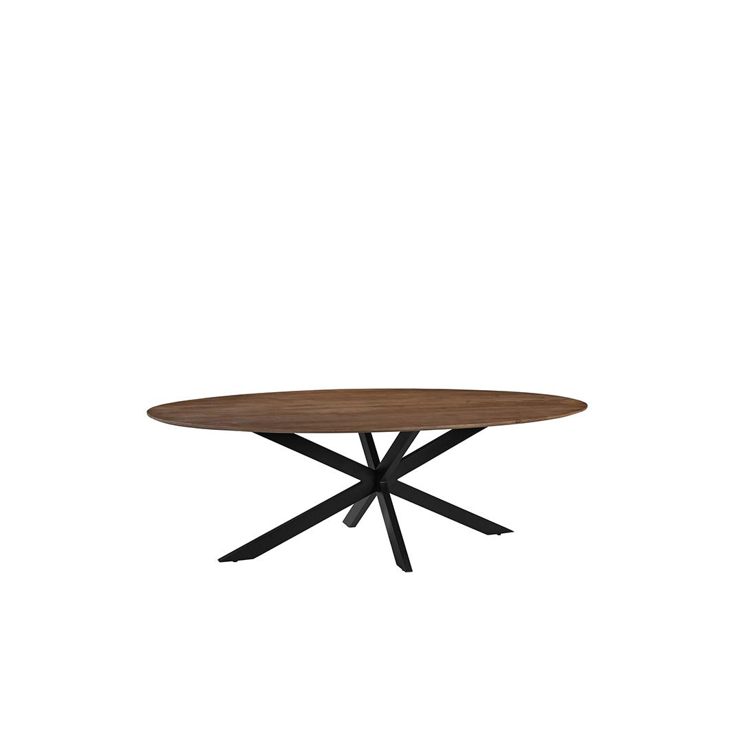  Eetkamertafel James - Nature Smooth - Mangohout - 160 cm - Ovaal afbeelding 1