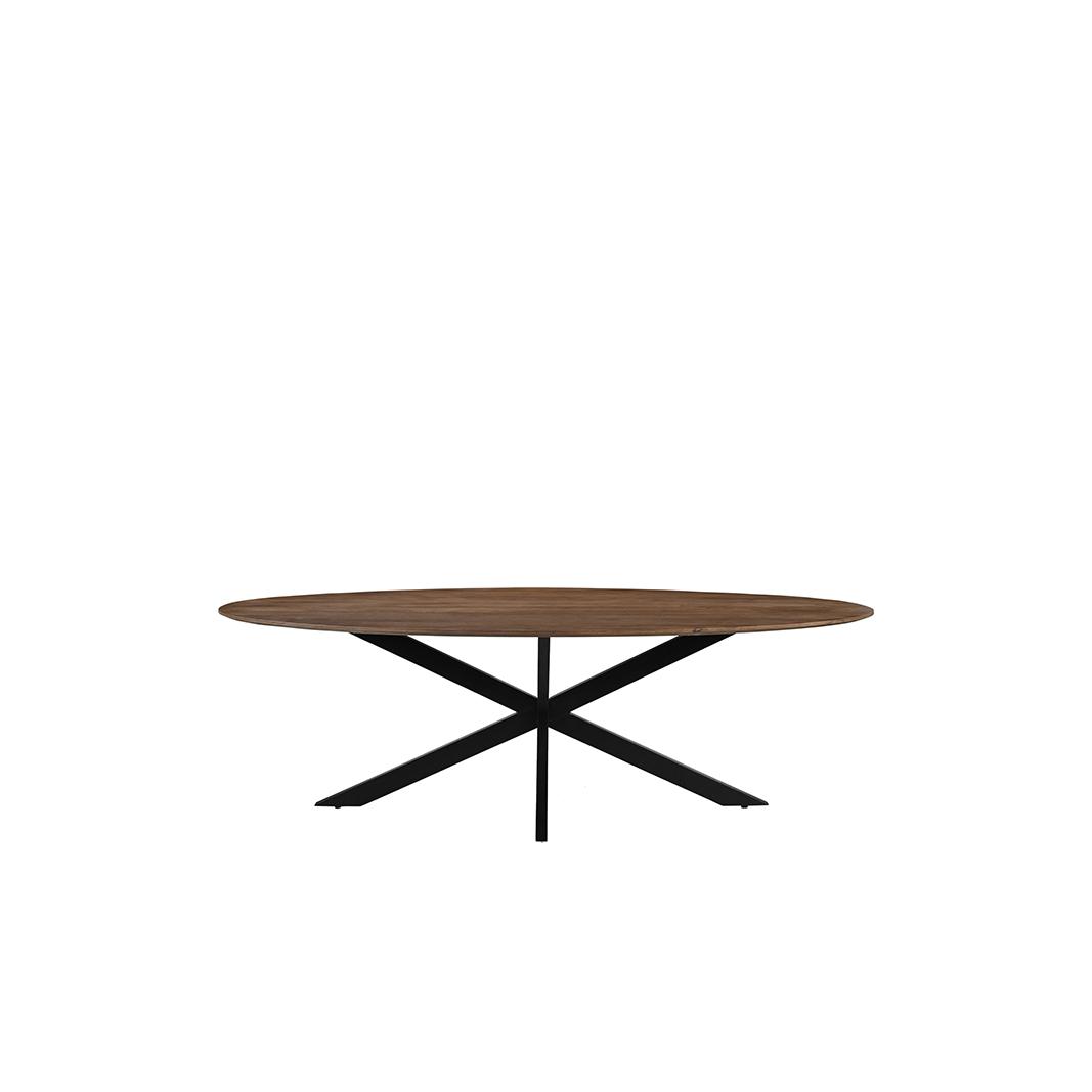  Eetkamertafel James - Nature Smooth - Mangohout - 160 cm - Ovaal afbeelding 2